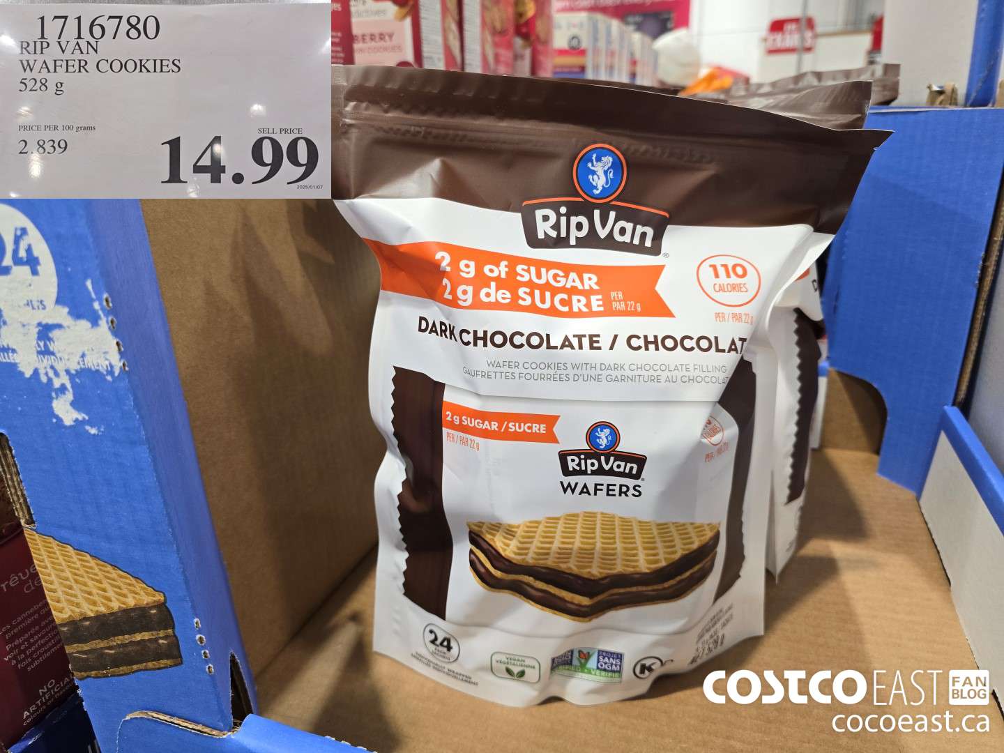 1716780 RIP VAN WAFER COOKIES 528 G $14.99