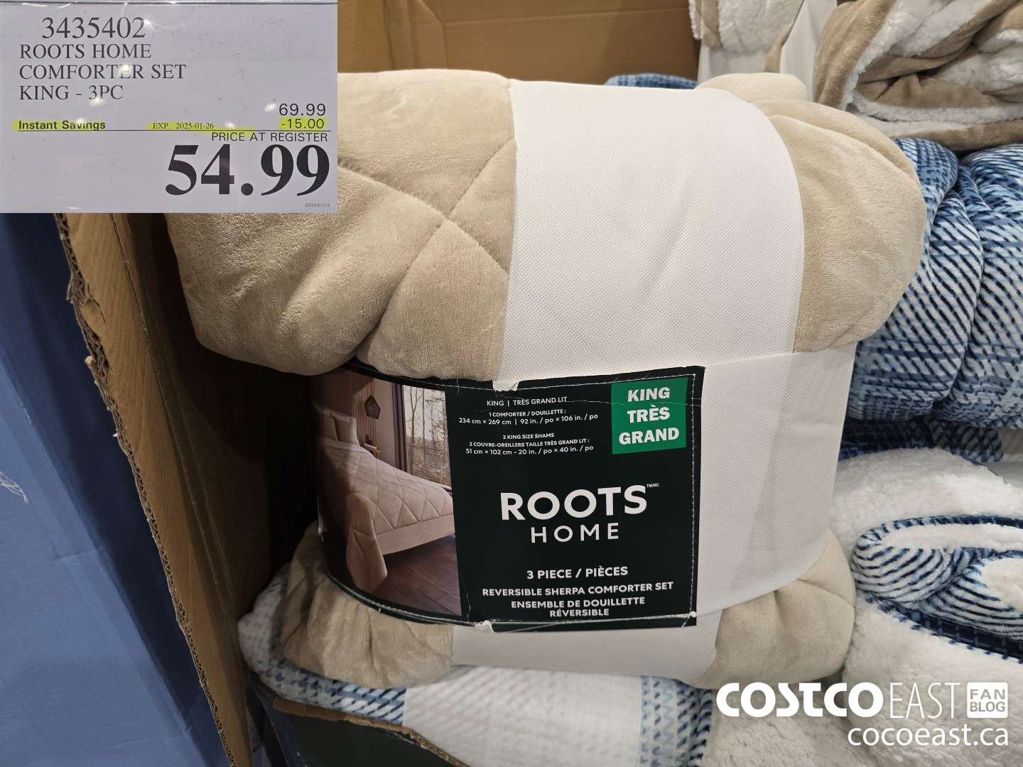 3435402 ROOTS HOME COMFORTER SET KING - 3PC ($15.00 INSTANT SAVINGS EXPIRES ON 2025-01-26) $54.99