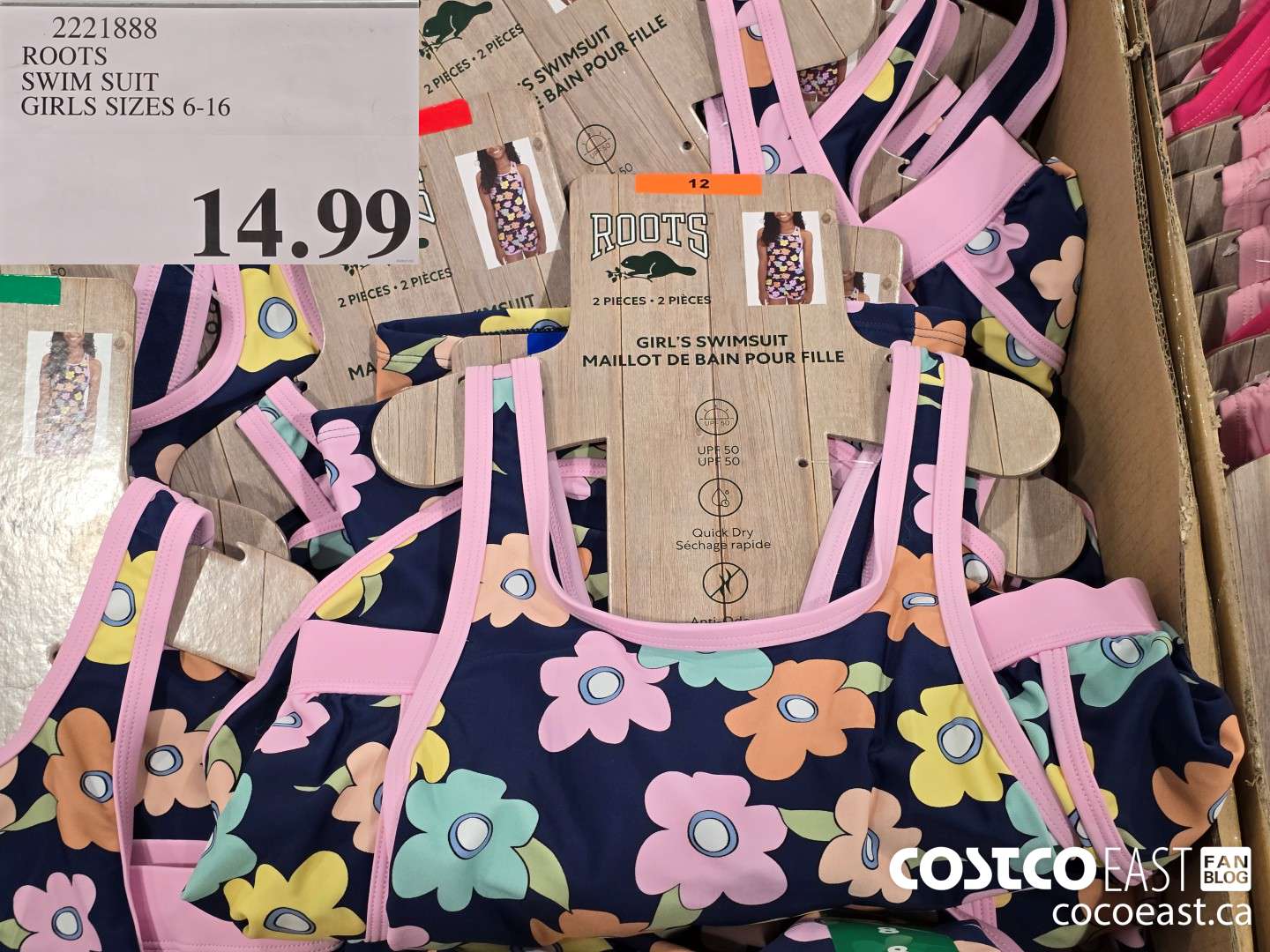 2221888 ROOTS SWIM SUIT GIRLS SIZES 6-16 $14.99