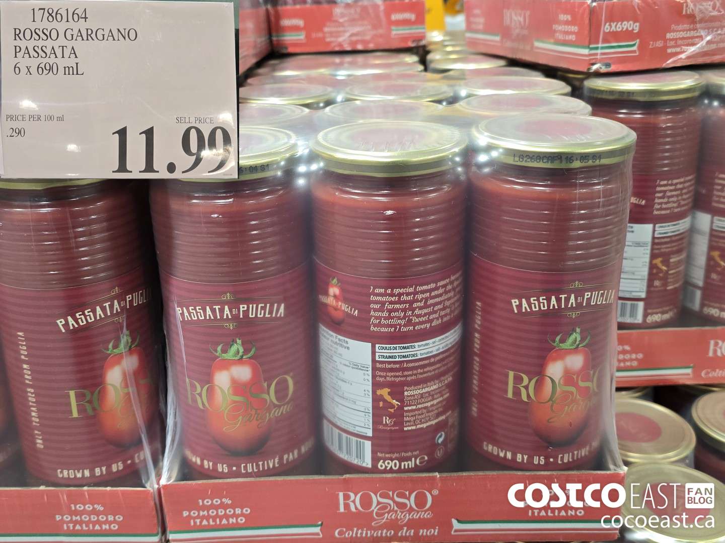 1786164 ROSSO GARGANO PASSATA 6 x 690 mL $11.99