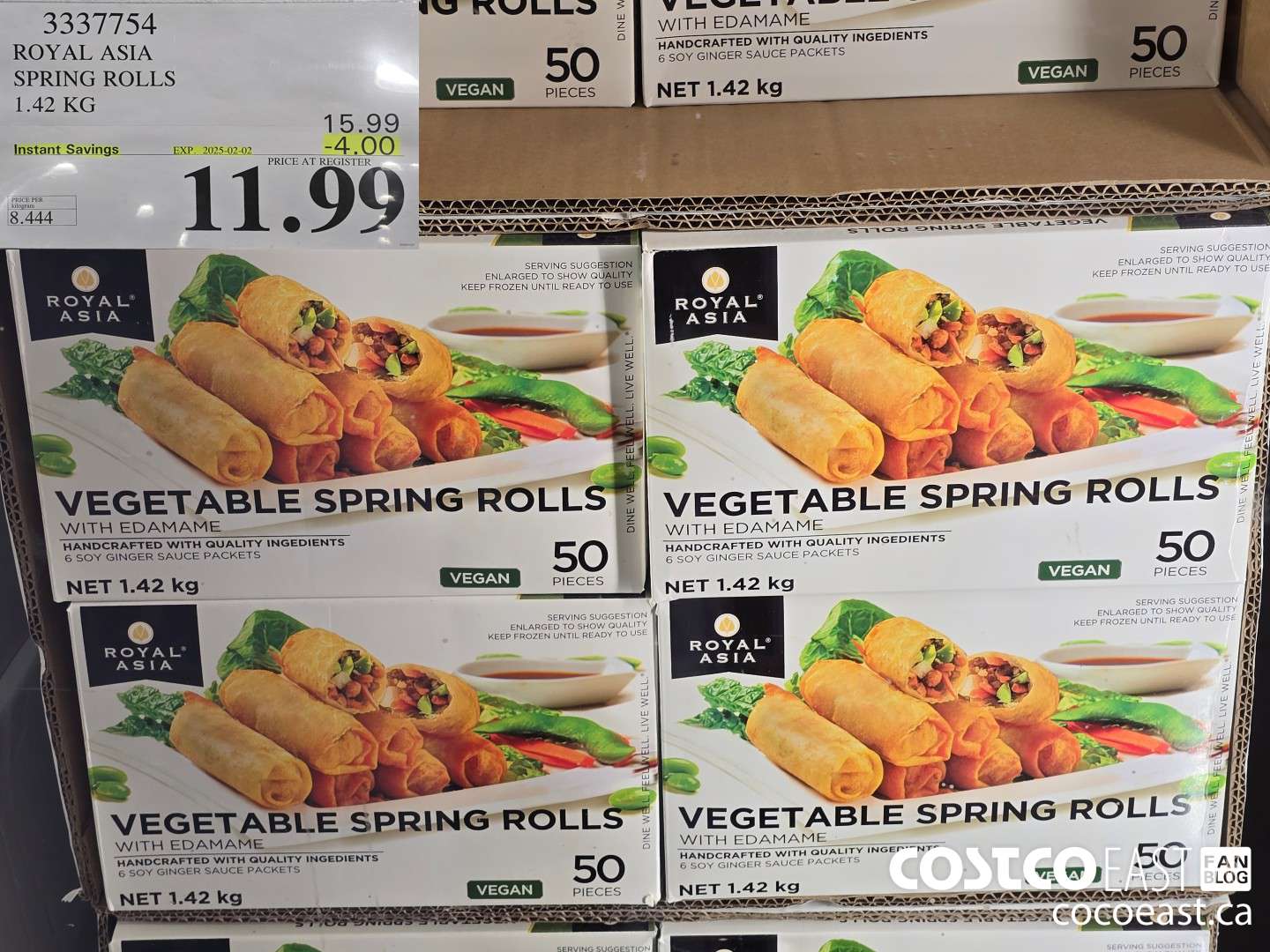 3337754 ROYAL ASIA SPRING ROLLS 1.42 KG ($4.00 INSTANT SAVINGS EXPIRES ON 2025-02-02) $11.99