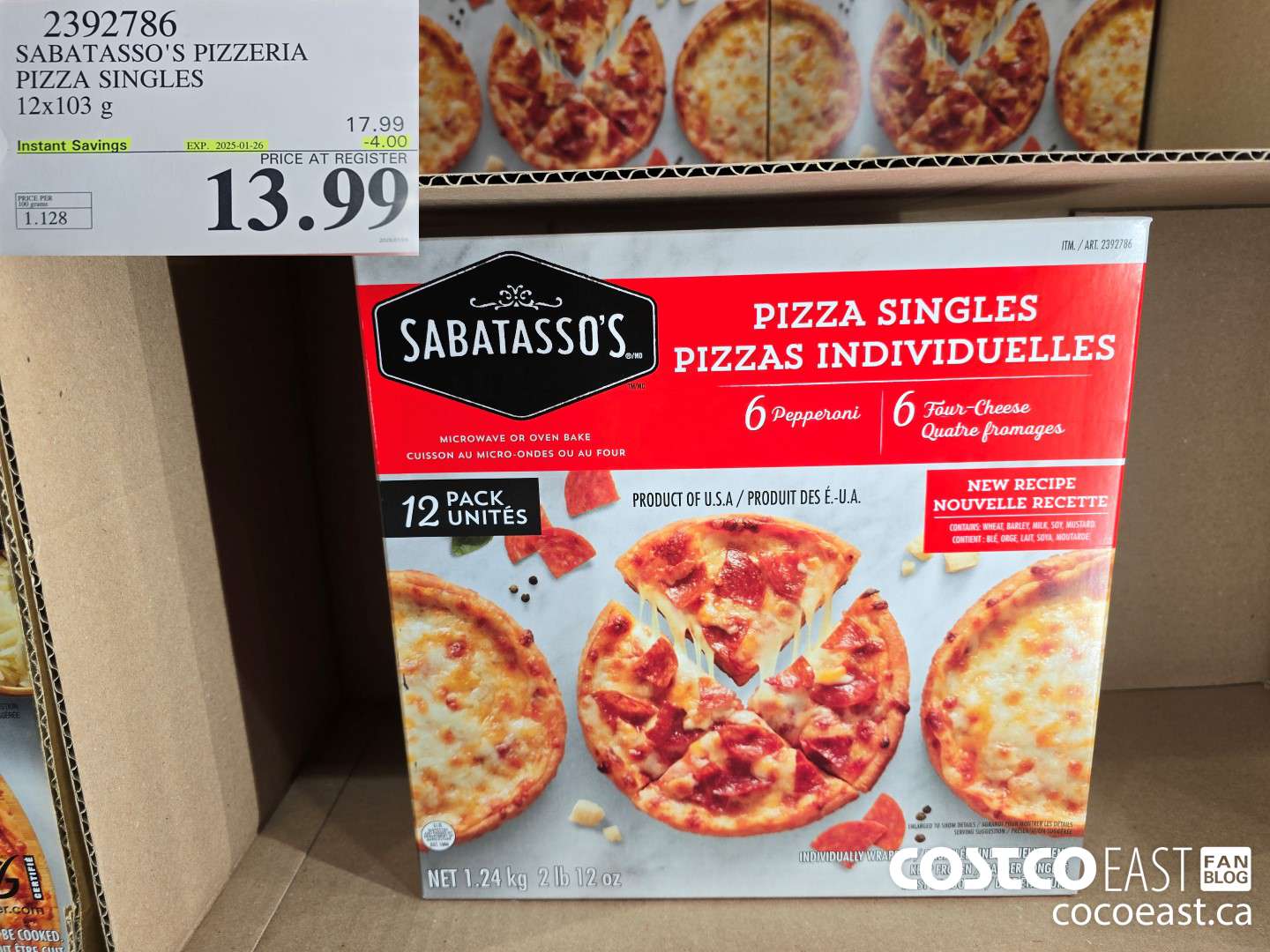2392786 SABATASSO'S PIZZERIA PIZZA SINGLES 2x103 G ($4.00 INSTANT SAVINGS EXPIRES ON 2025-01-26) $13.99