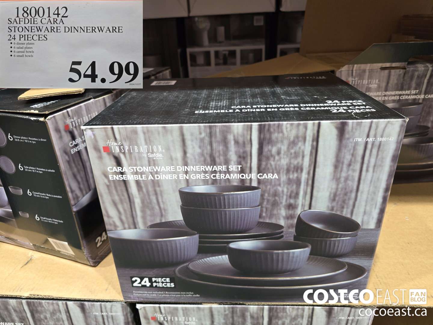 1800142 SAFDIE CARA STONEWARE DINNERWARE 24 PIECES $54.99