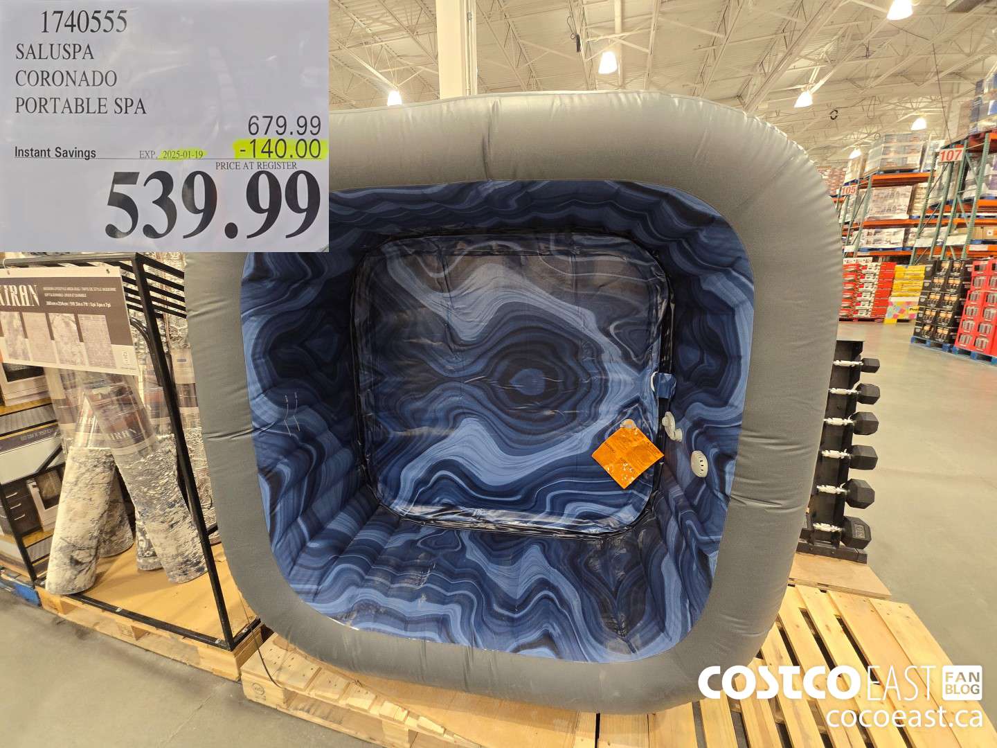 1740555 SALUSPA CORONADO PORTABLE SPA ($140.00 INSTANT SAVINGS EXPIRES ON 2025-01-19) $539.99