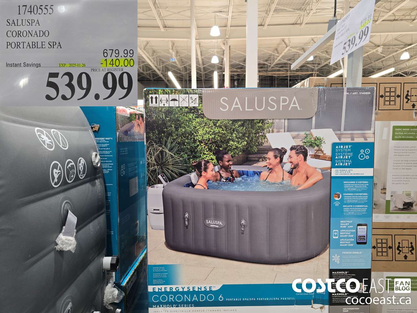 1740555 SALUSPA CORONADO PORTABLE SPA ($140.00 INSTANT SAVINGS EXPIRES ON 2025-01-26) $539.99