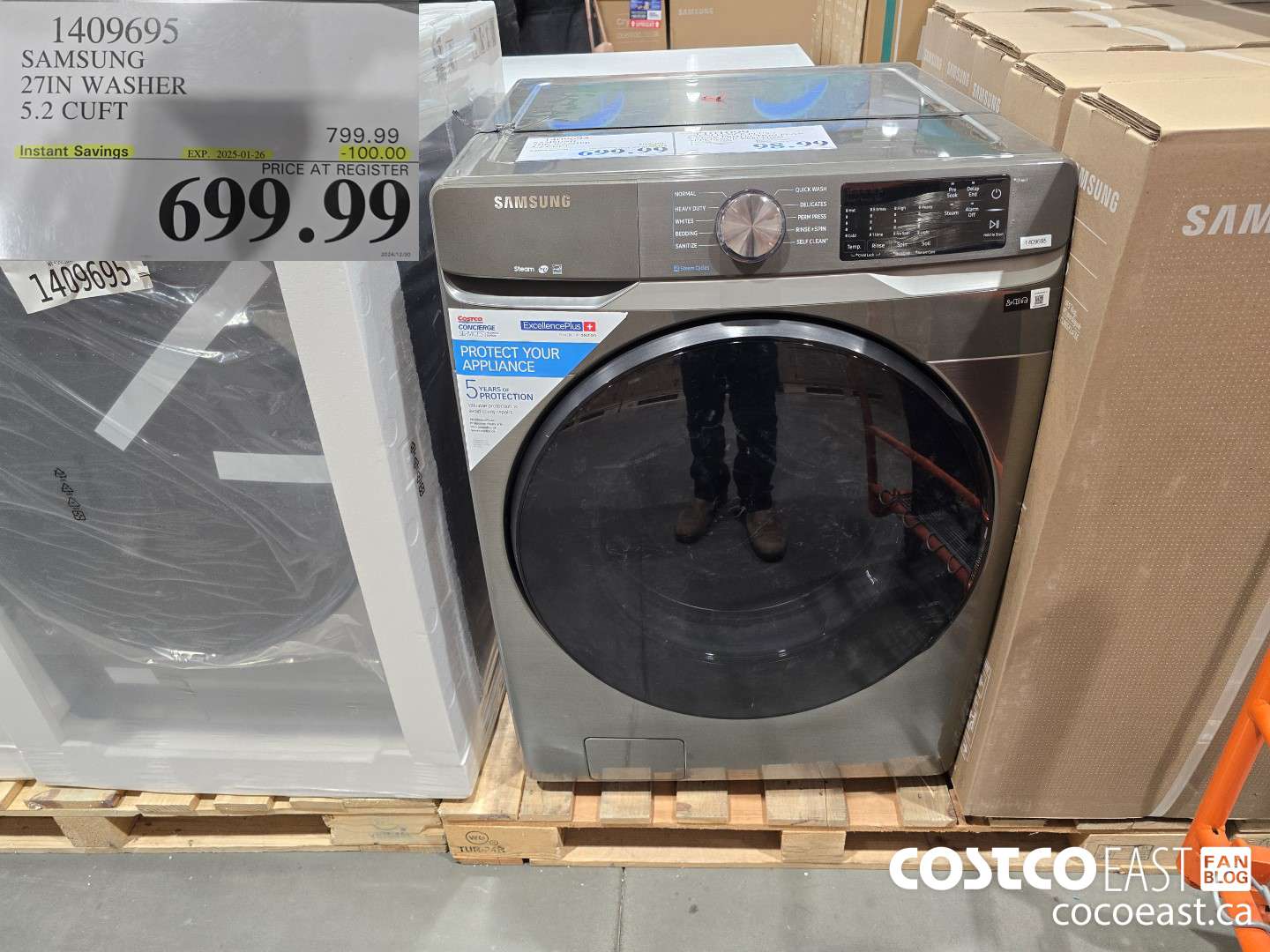 1409695 SAMSUNG 27IN WASHER 5.2 CUFT ($100.00 INSTANT SAVINGS EXPIRES ON 2025-01-26) $699.99