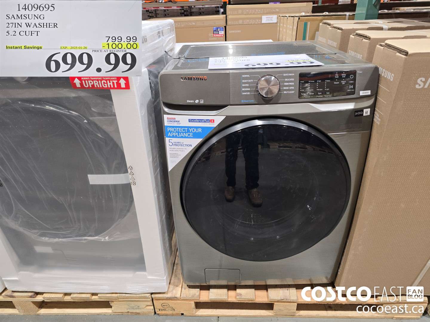 1409695 SAMSUNG 27IN WASHER 5.2 CUFT ($100.00 INSTANT SAVINGS EXPIRES ON 2025-01-26) $699.99