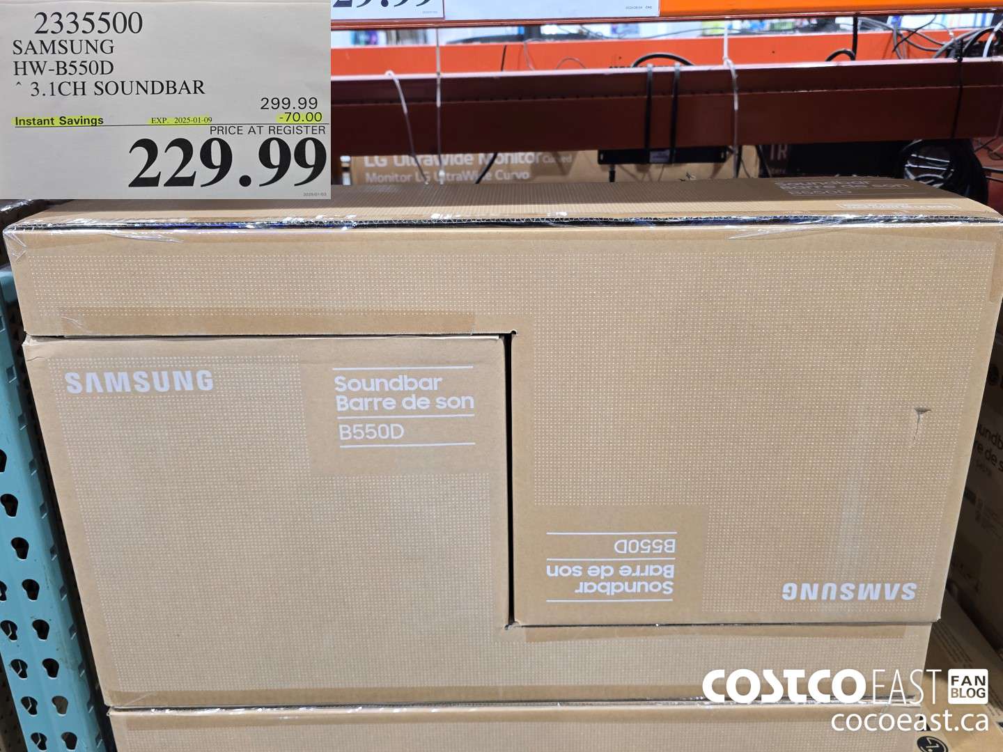 2335500 SAMSUNG HW-B550D SOUNDBAR 3.1 CH ($70.00 INSTANT SAVINGS EXPIRES ON 2025-01-09) $229.99