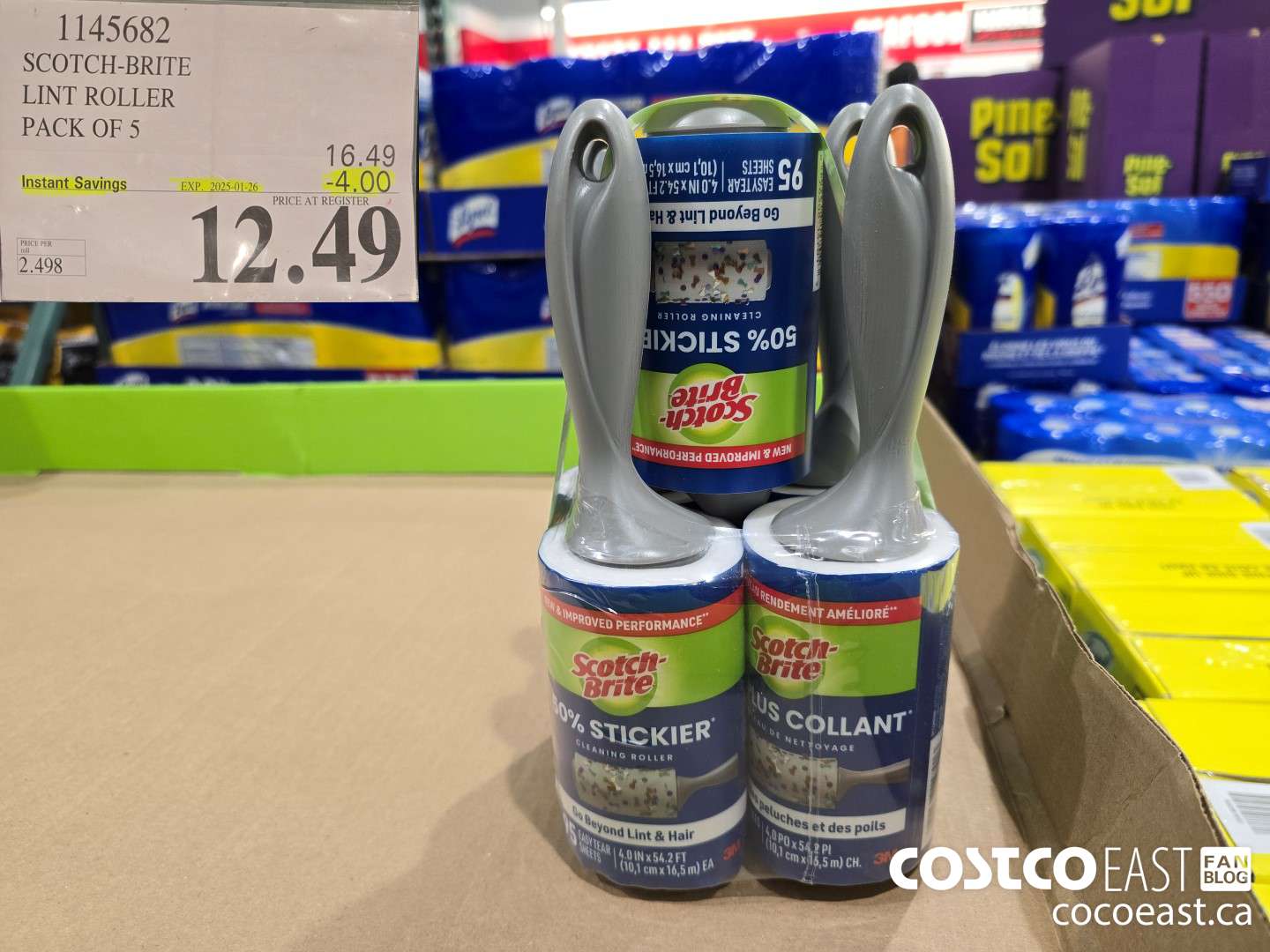 1145682 SCOTCH-BRITE LINT ROLLER PACK OF 5 ($4.00 INSTANT SAVINGS EXPIRES ON 2025-01-26) $12.49