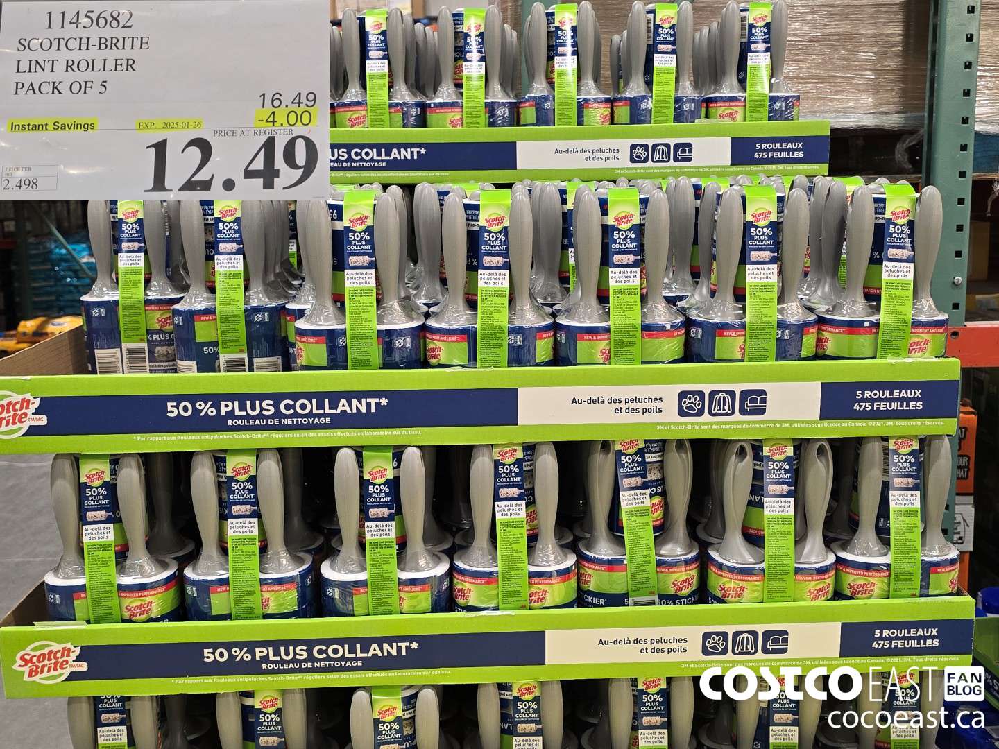 1145682 SCOTCH-BRITE LINT ROLLER PACK OF 5 ($4.00 INSTANT SAVINGS EXPIRES ON 2025-01-26) $12.49