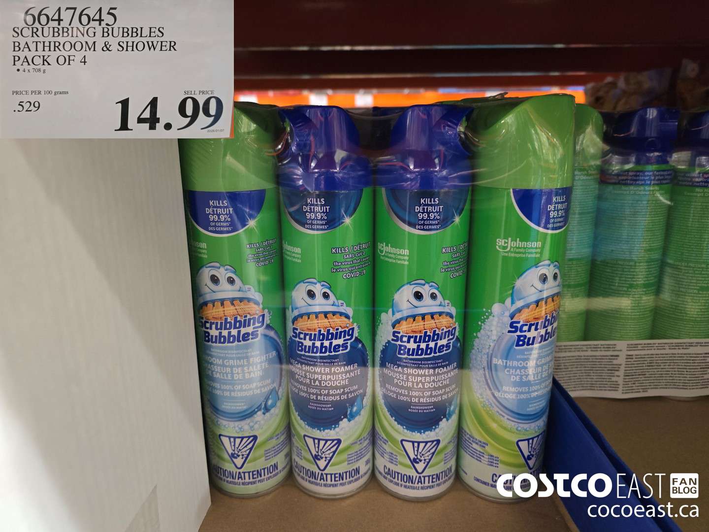 6647645 SCRUBBING BUBBLES BATHROOM & SHOWER PACK OF 4 $14.99