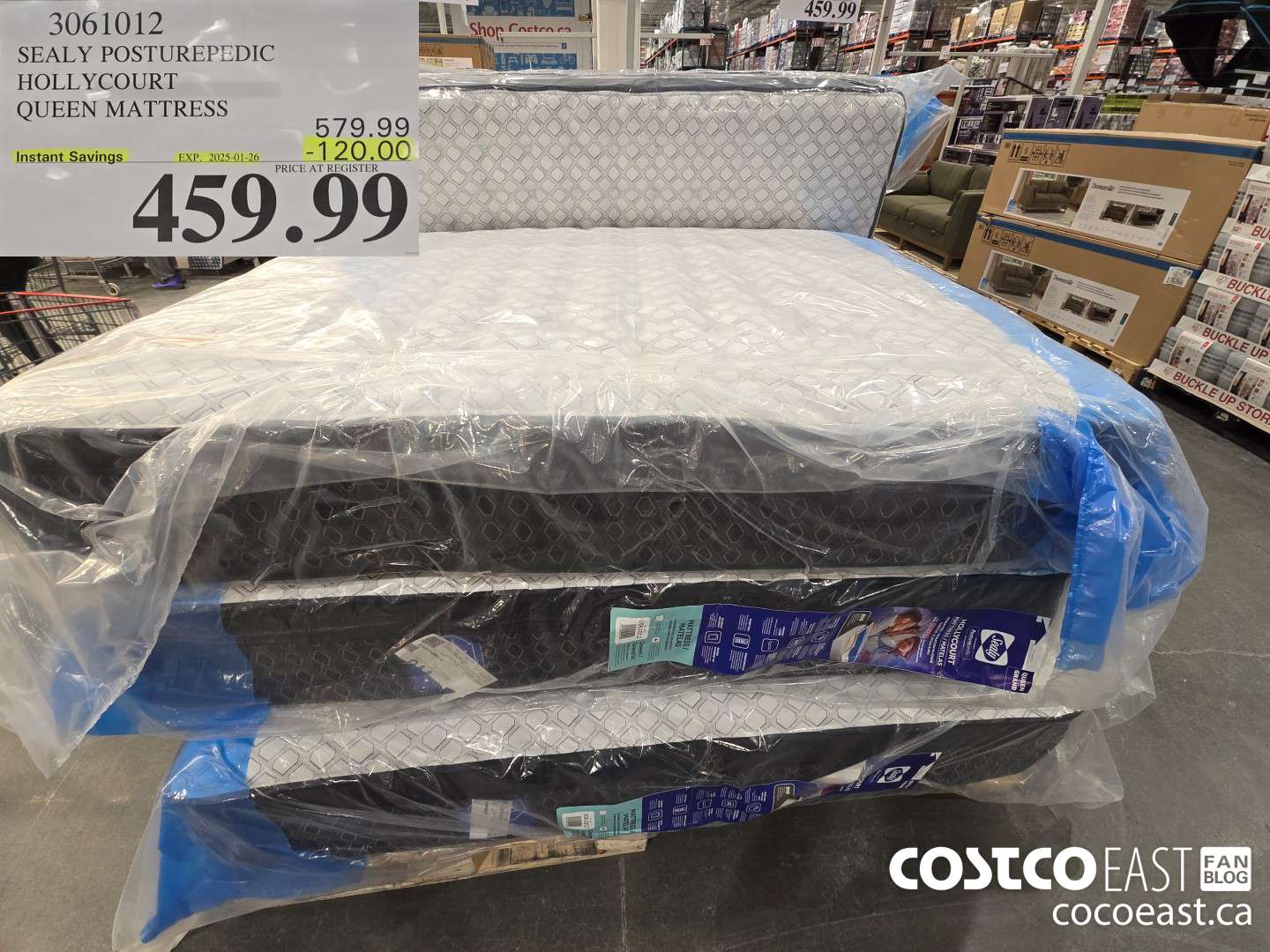 3061012 SEALY POSTUREPEDIC HOLLYCOURT QUEEN MATTRESS ($120.00 INSTANT SAVINGS EXPIRES ON 2025-01-26) $459.99
