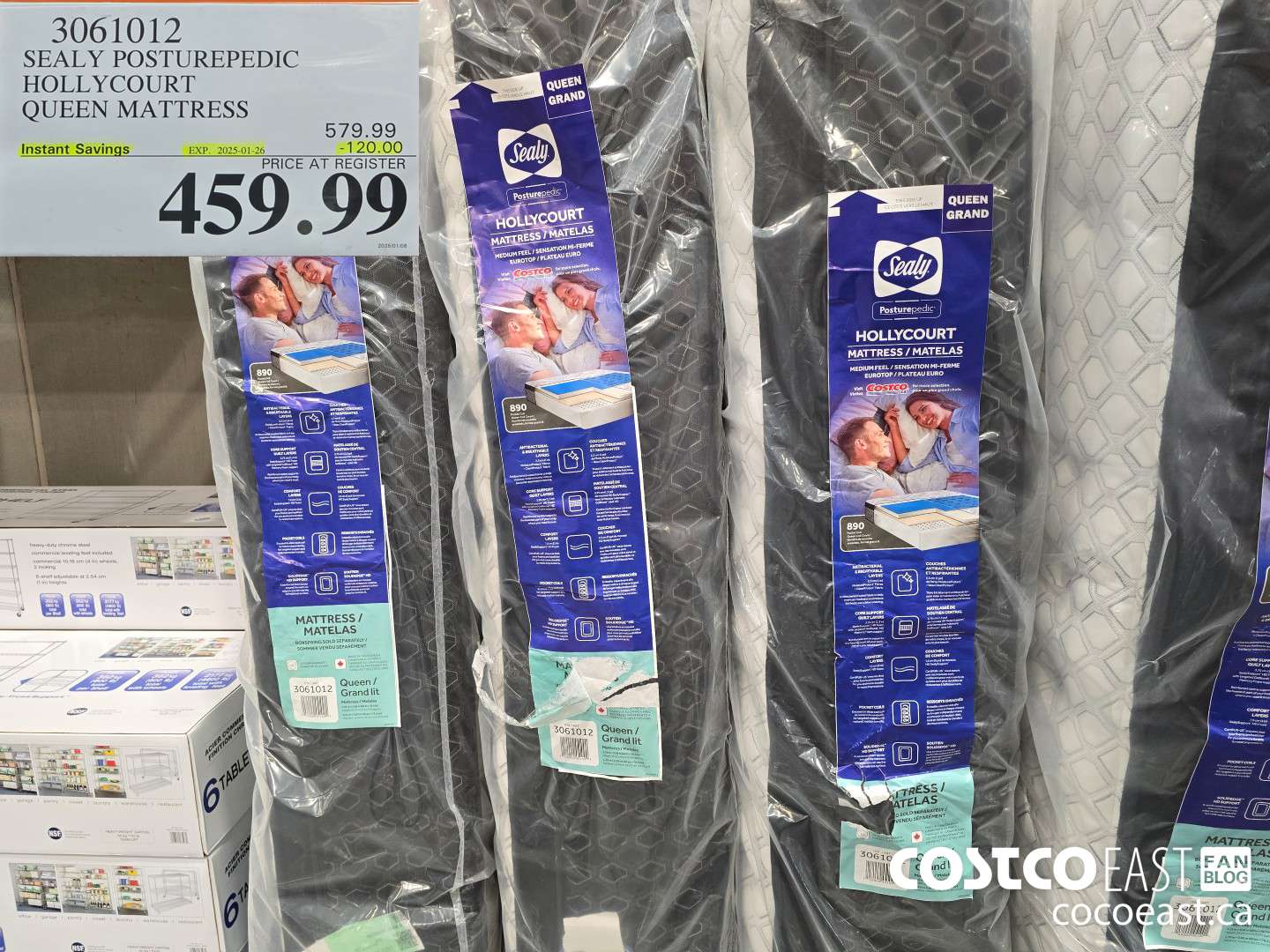 3061012 SEALY POSTUREPEDIC HOLLYCOURT QUEEN MATTRESS ($120.00 INSTANT SAVINGS EXPIRES ON 2025-01-26) $459.99