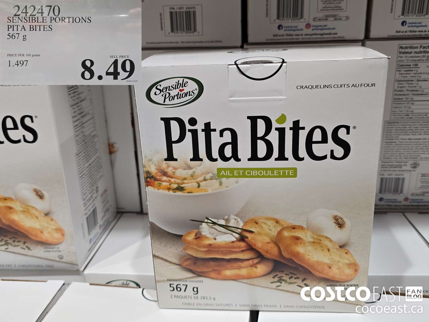 242470 SENSIBLE PORTIONS PITA BITES 567 g $8.49