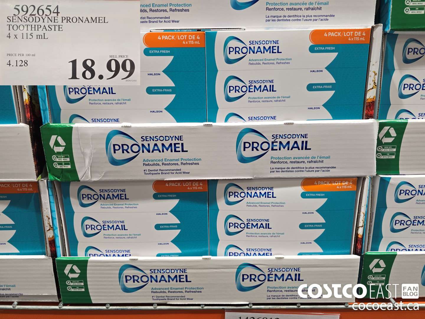 592654 SENSODYNE PRONAMEL TOOTHPASTE 4x 115 mL $18.99