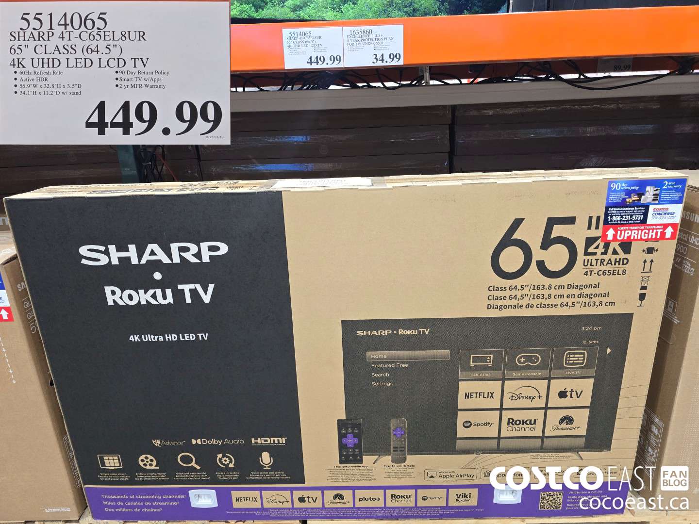 5514065 SHARP 4T-C65EL8UR 65