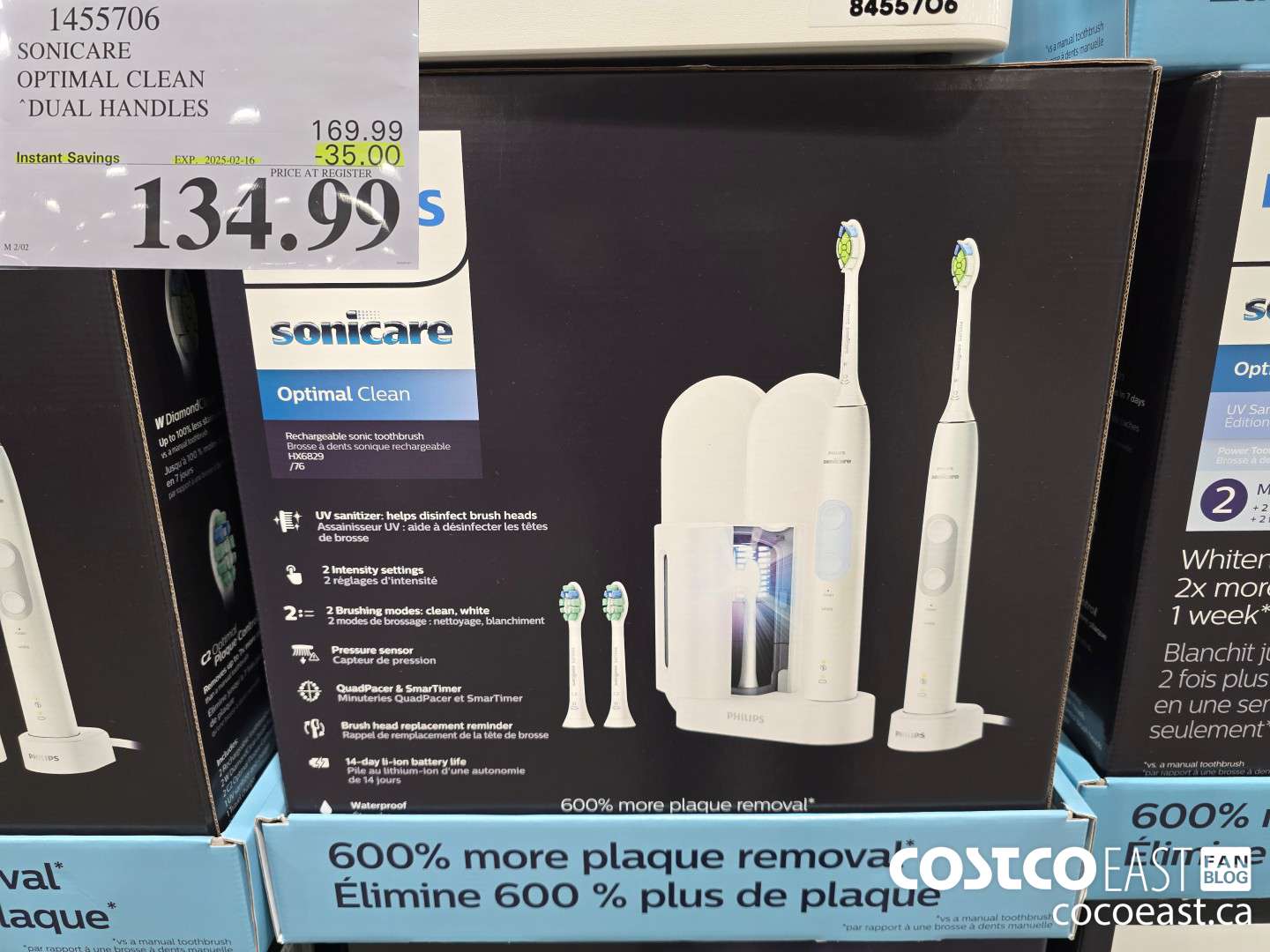 1455706 SONICARE OPTIMAL CLEAN DUAL HANDLES ($35.00 INSTANT SAVINGS EXPIRES ON 2024-02-16) $134.99