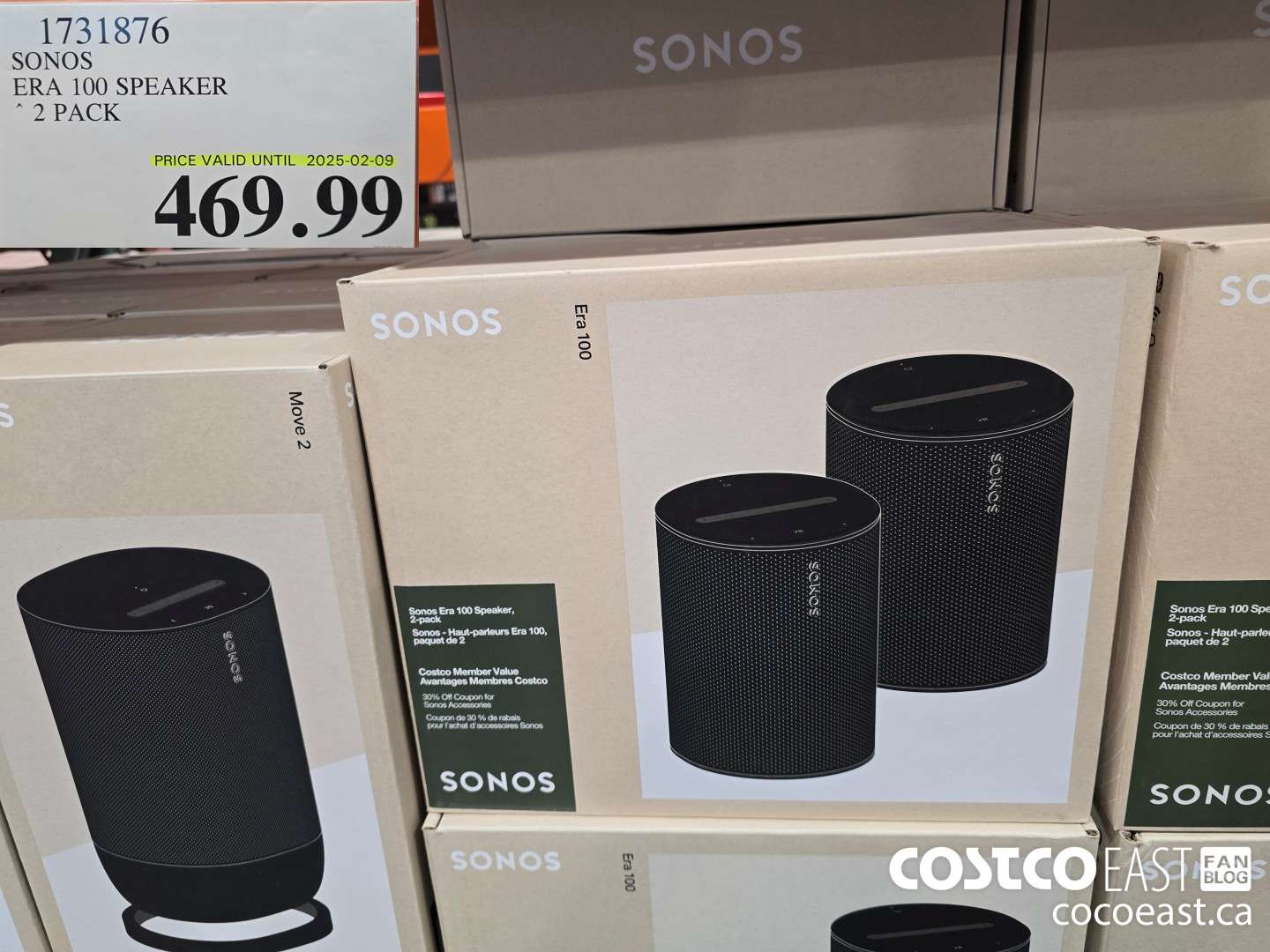 1731876 SONOS ERA 100 2 PACK $469.99