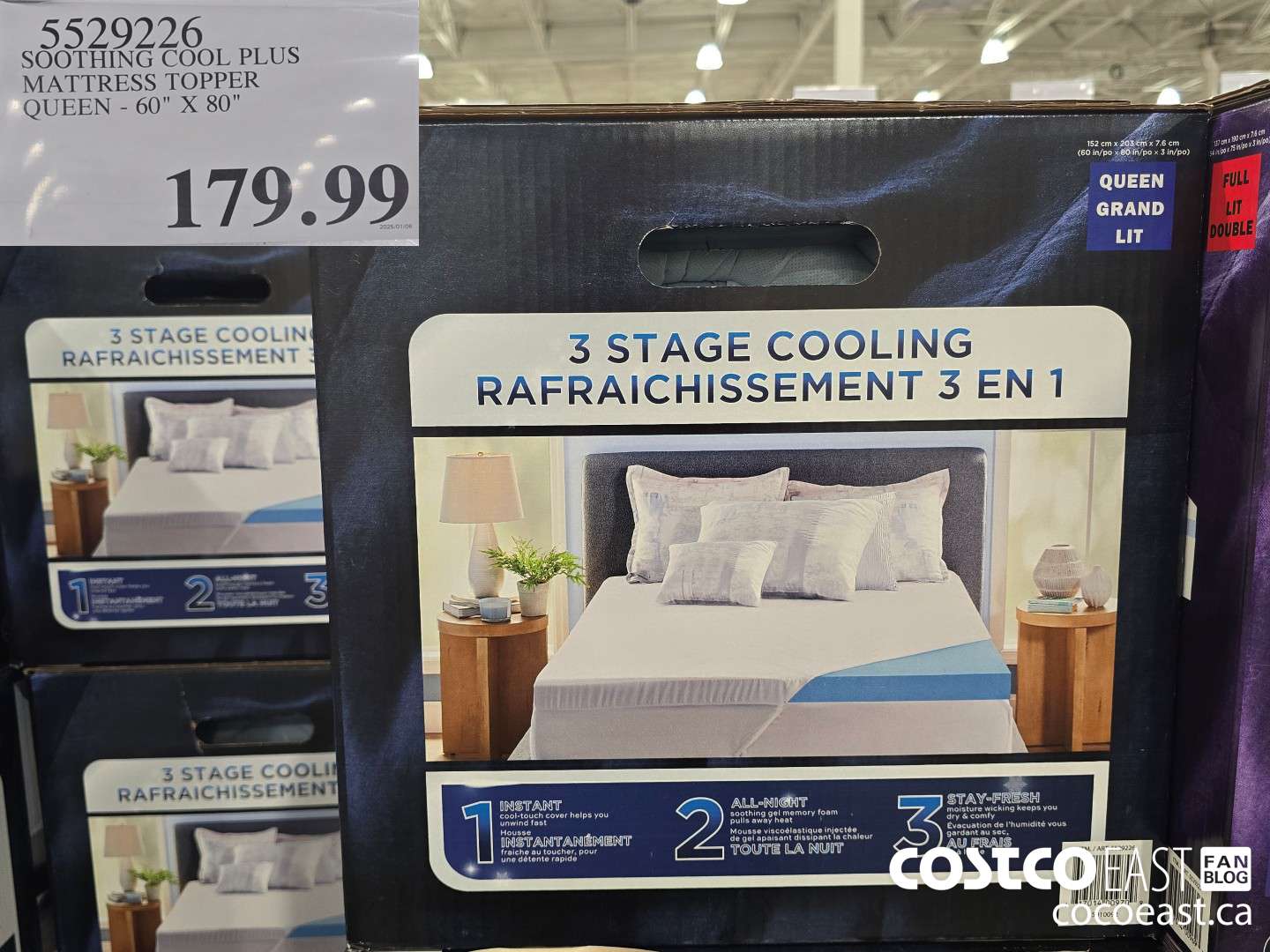 5529226 SOOTHING COOL PLUS MATTRESS TOPPER QUEEN - 60