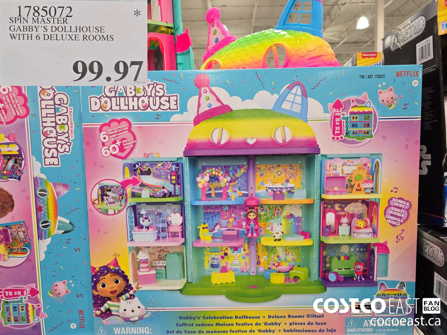 1785072 SPIN MASTER GABBY'S DOLLHOUSE WITH 6 DELUXE ROOMS $99.97
