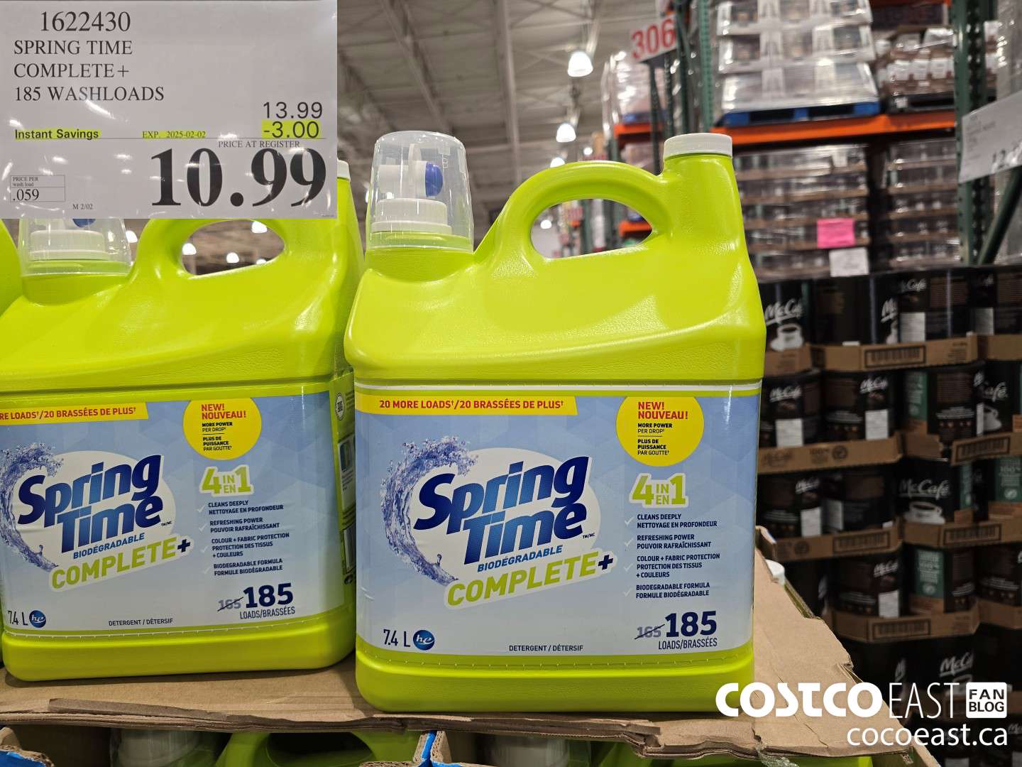 1622430 SPRING TIME COMPLETE+ 185 washloads ($3.00 INSTANT SAVINGS EXPIRES ON 2025-02-02) $10.99