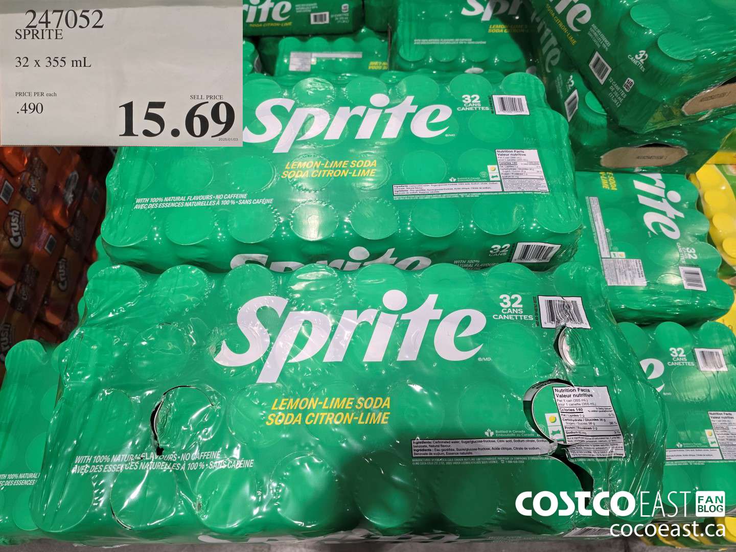 247052 SPRITE 32 X 355 mL $15.69