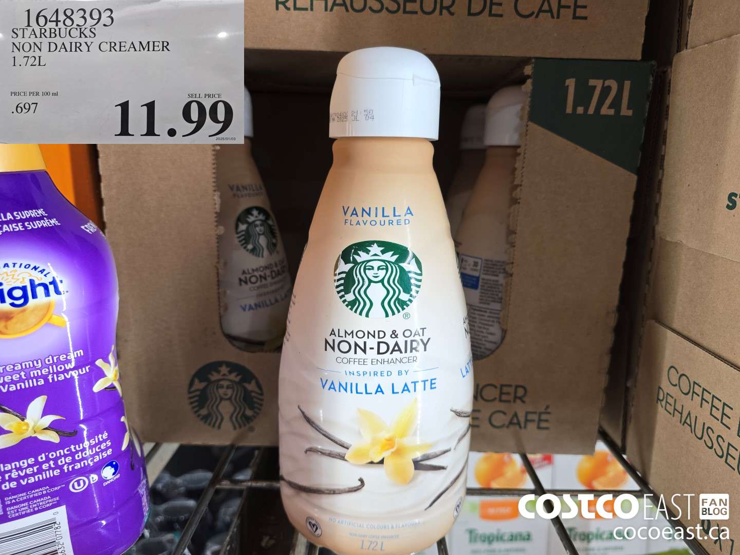 1648393 STARBUCKS NON DAIRY CREAMER 1.72 L $11.99