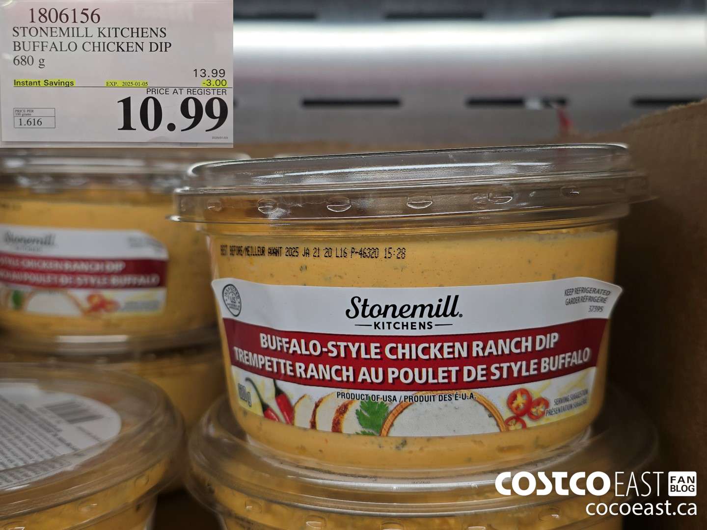 1806156 STONEMILL KITCHENS BUFFALO CHICKEN DIP 680 G ($3.00 INSTANT SAVINGS EXPIRES ON 2025-01-05) $10.99