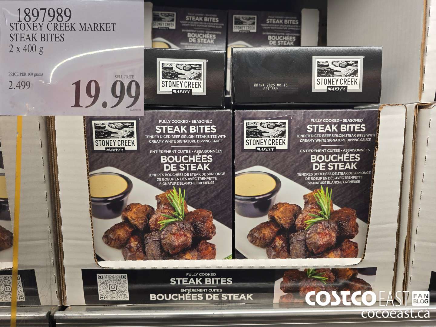 1897989 STONEY CREEK MARKET STEAK BITES 2 x 400 g $19.99