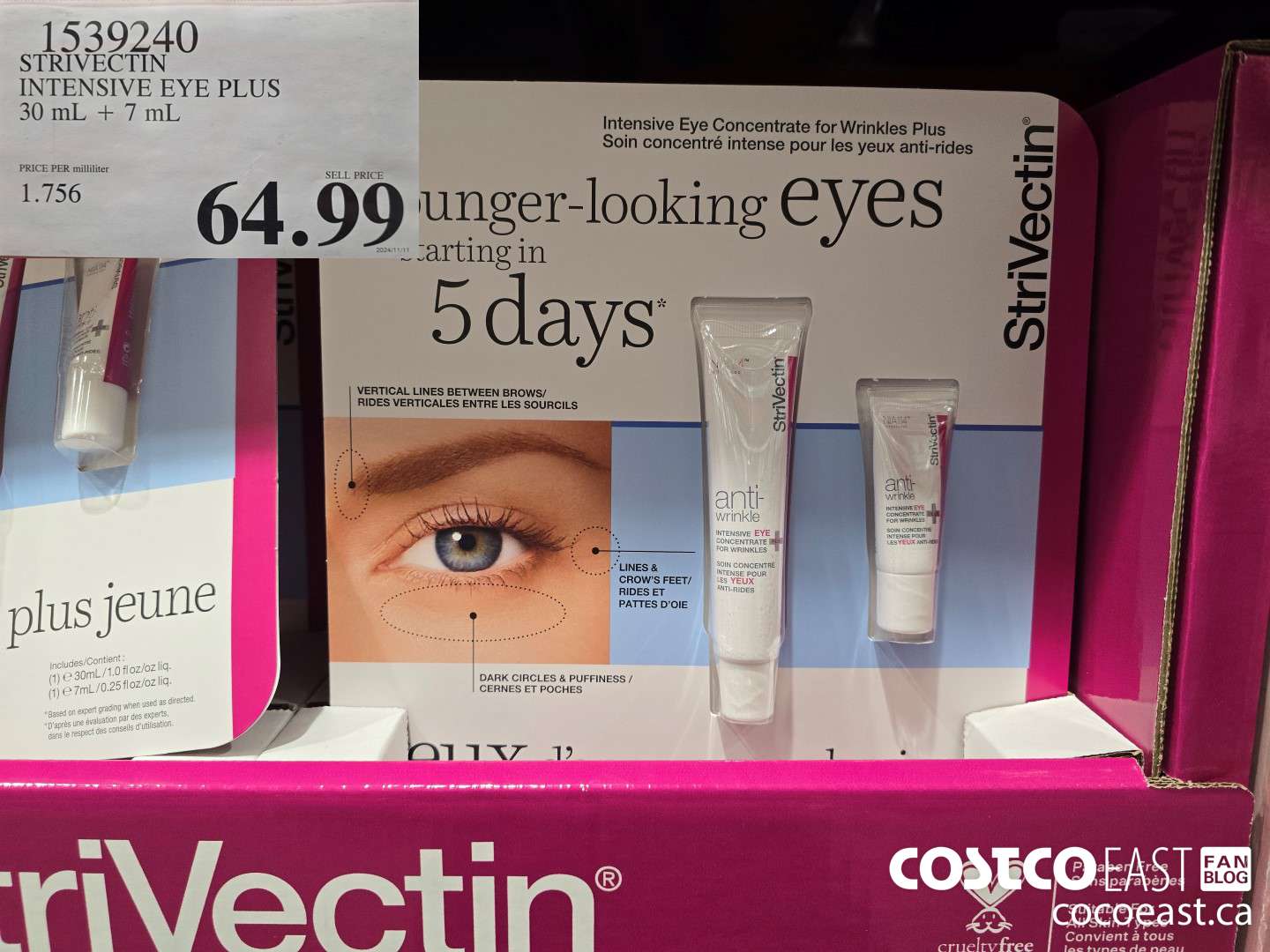 1539240 STRIVECTIN INTENSIVE EYE PLUS 30 mL + 7 mL $64.99