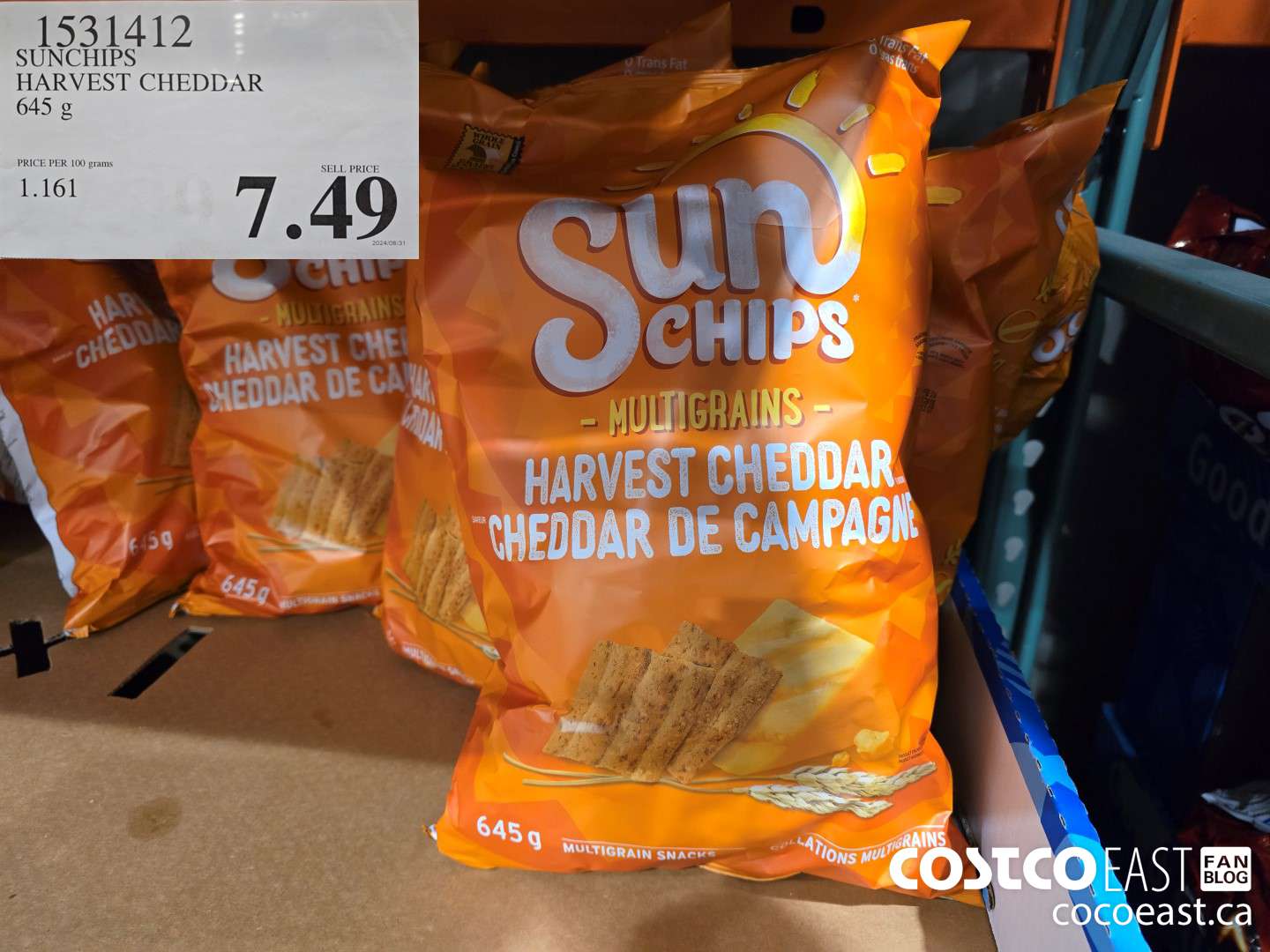 1531412 SUNCHIPS HARVEST CHEDDAR 645 g $7.49