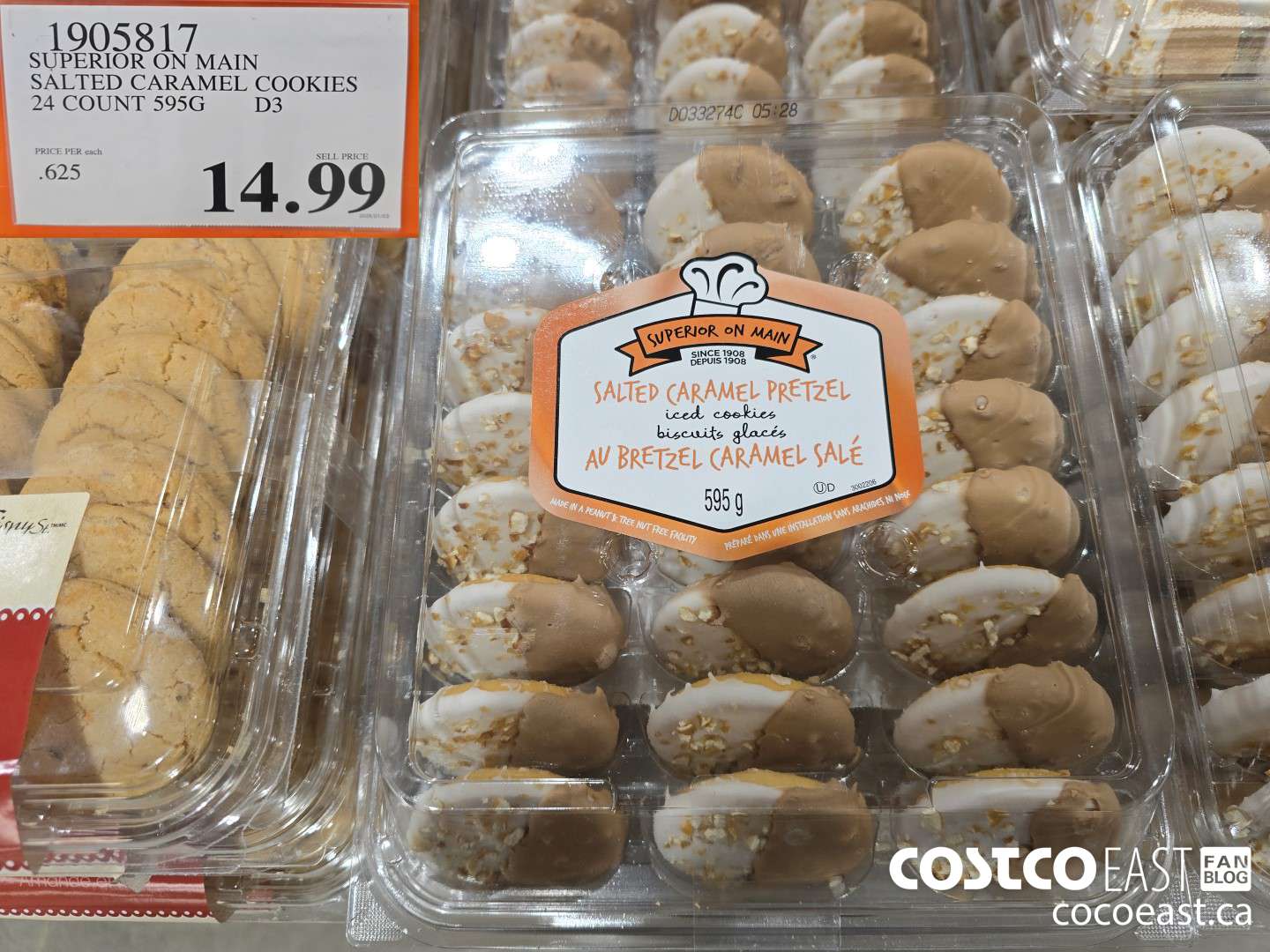 1905817 SUPERIOR ON MAIN SALTED CARAMEL COOKIES 24 COUNT 595G $14.99