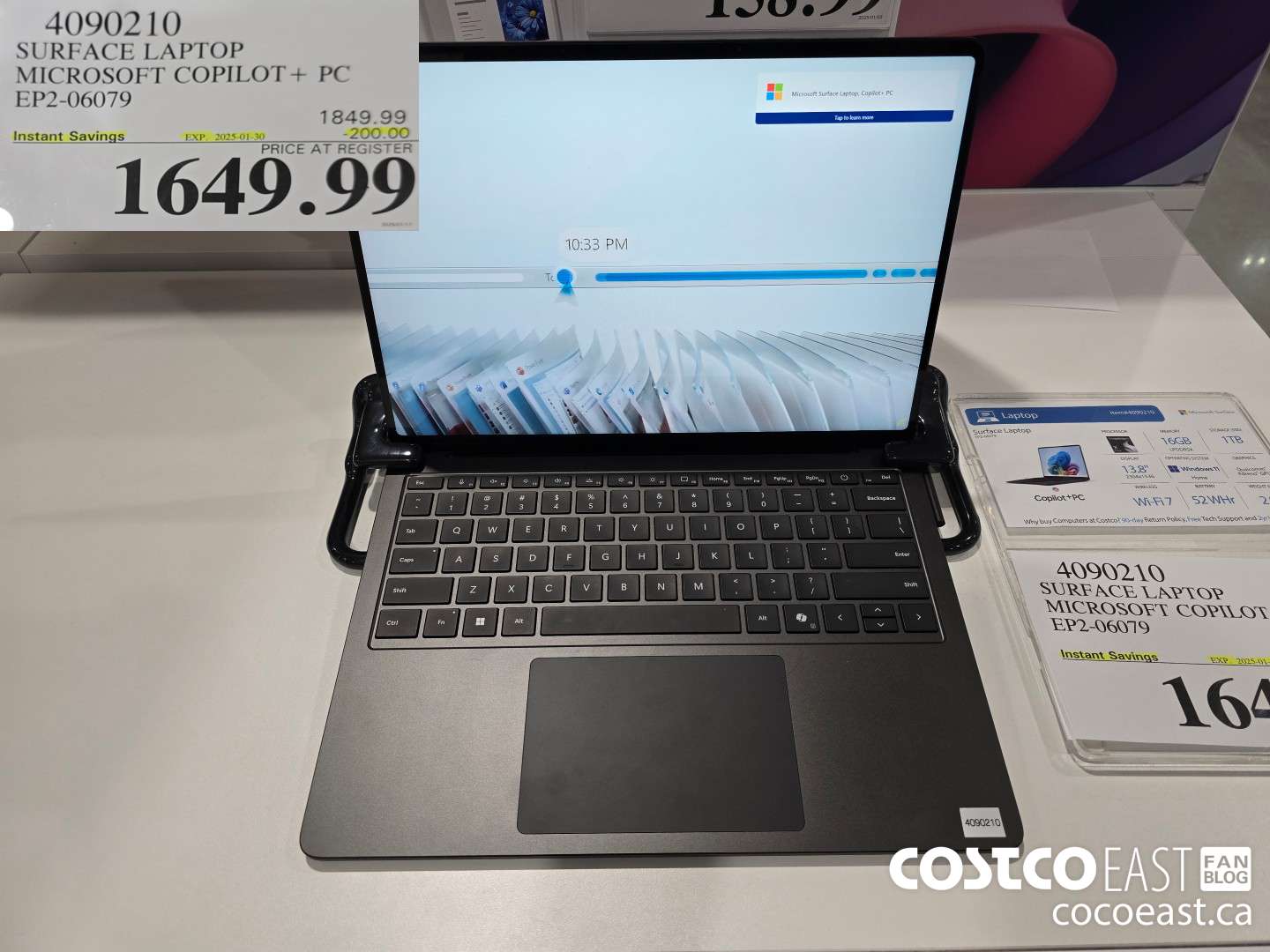 4090210 SURFACE LAPTOP MICROSOFT COPILOT + PC EP2-06079 ($200.00 INSTANT SAVINGS EXPIRES ON 2025-01-30) $1649.99