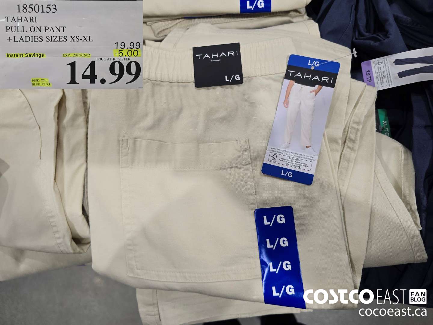 1850153 TAHARI PULL ON PANT +LADIES SIZES XS-XL ($5.00 INSTANT SAVINGS EXPIRES ON 2025-02-02) $14.99