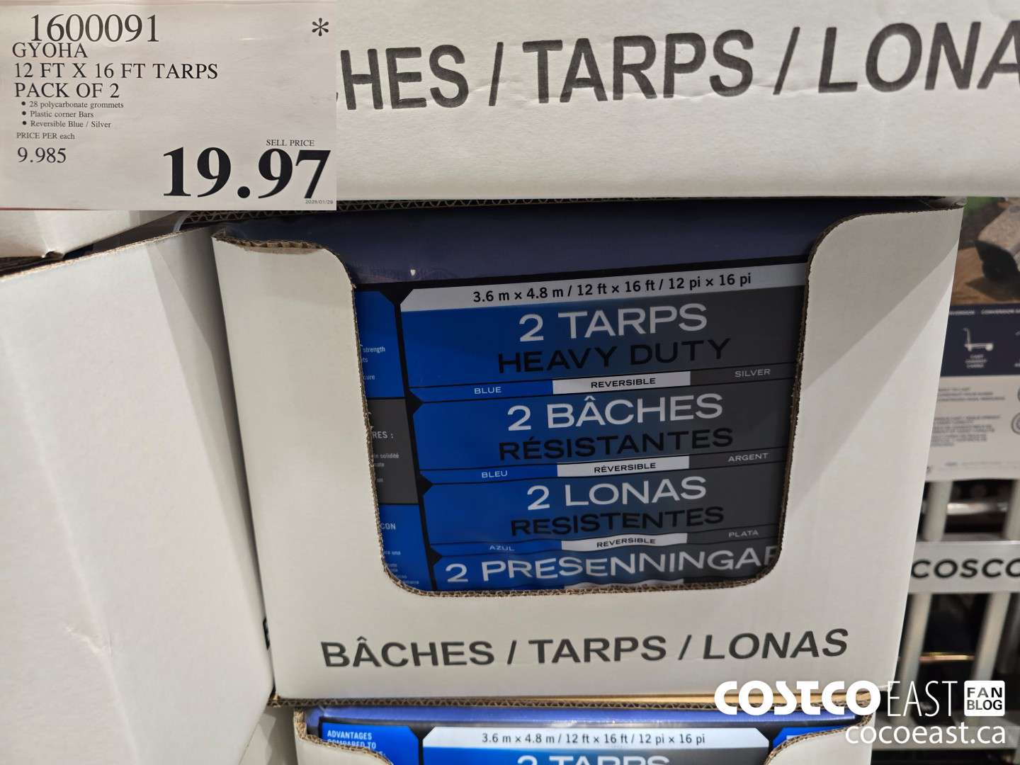 1600091 TARPS 12 FT X 16FT PACK OF 2 $19.97