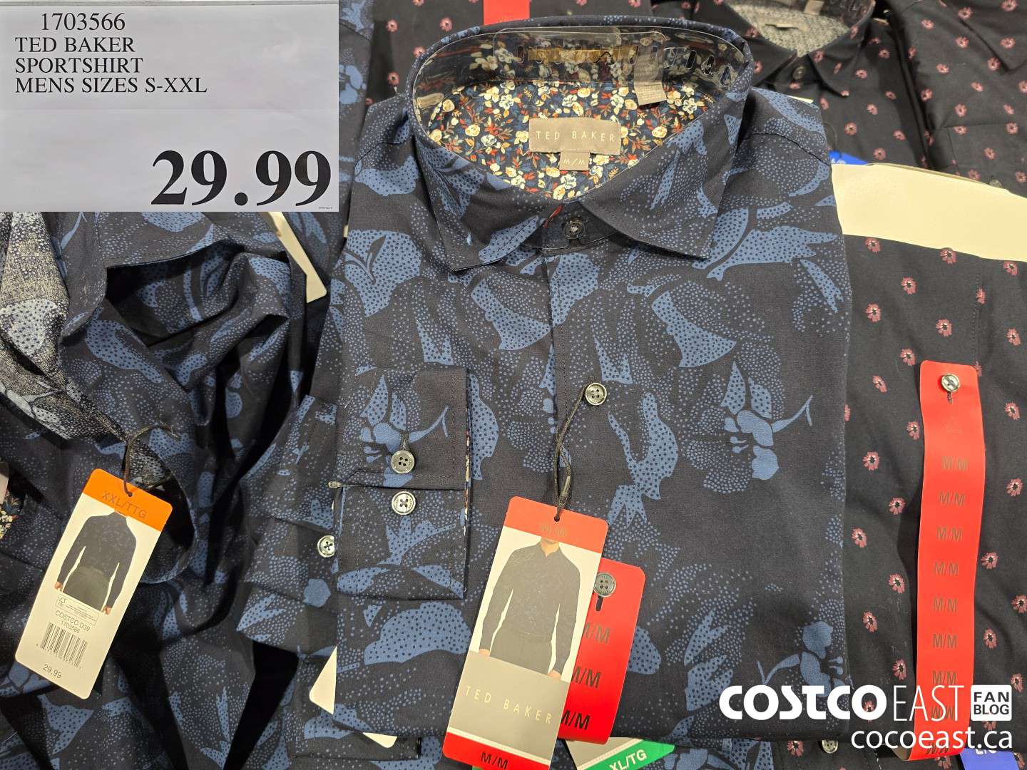 1703566 TED BAKER SPORTSHIRT MENS SIZES S-XXL $29.99