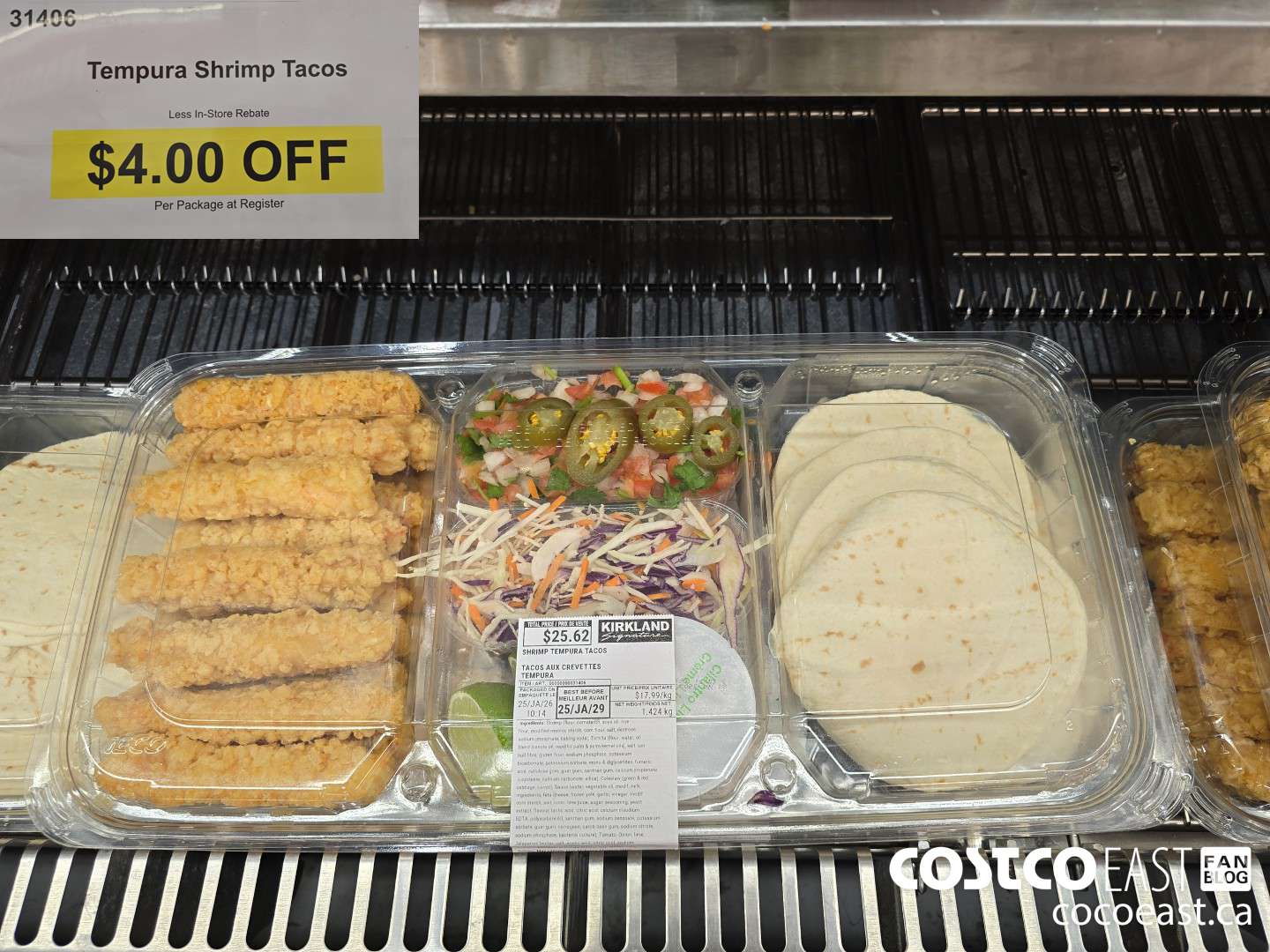 31406 TEMPURA SHRIMP TACOS ($4.00 INSTANT SAVINGS)