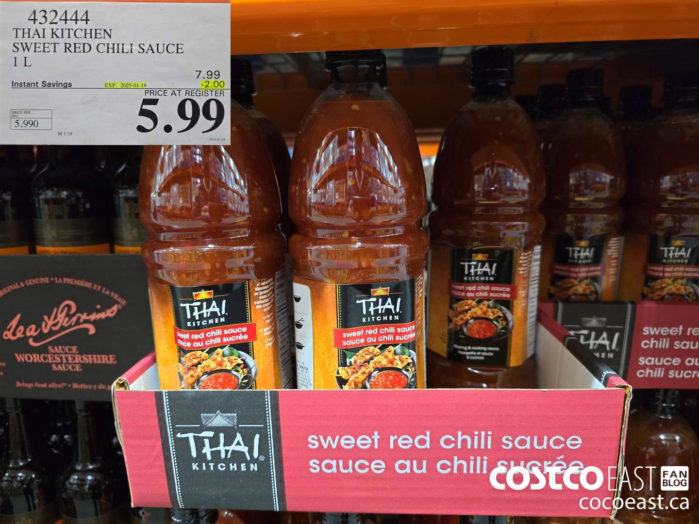 432444 THAI KITCHEN SWEET RED CHILI SAUCE 1 L ($2.00 INSTANT SAVINGS EXPIRES ON 2025-01-19) $5.99