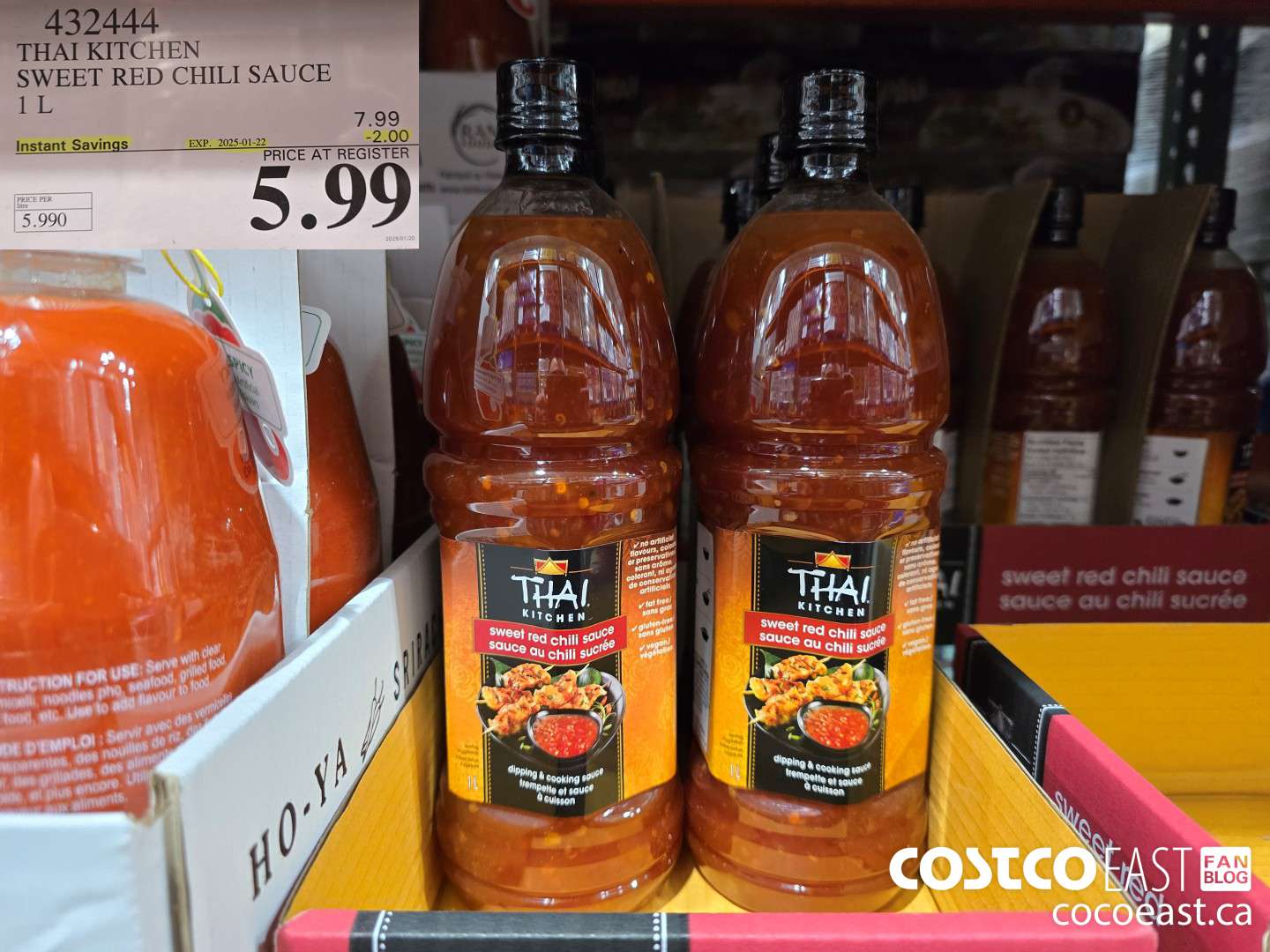 432444 THAI KITCHEN SWEET RED CHILI SAUCE 1 L ($2.00 INSTANT SAVINGS EXPIRES ON 2025-01-22) $5.99