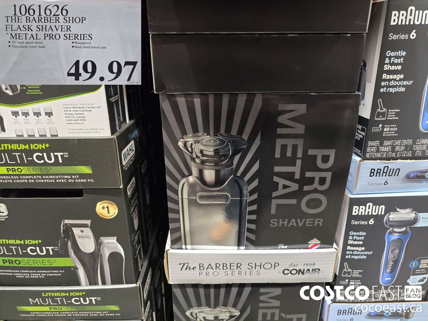 1061626 THE BARBER SHOP FLASK SHAVER METAL PRO SERIES $49.97