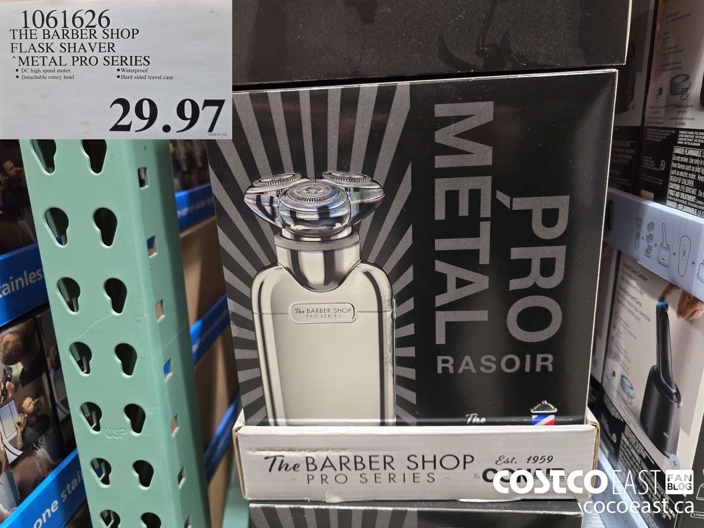 1061626 THE BARBER SHOP FLASK SHAVER METAL PRO SERIES $29.97