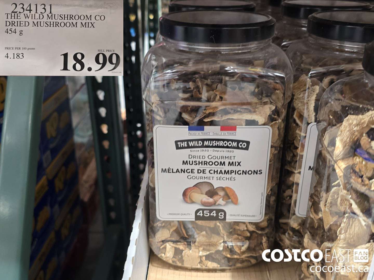 234131 THE WILD MUSHROOM CO DRIED MUSHROOM MIX 454 G $18.99