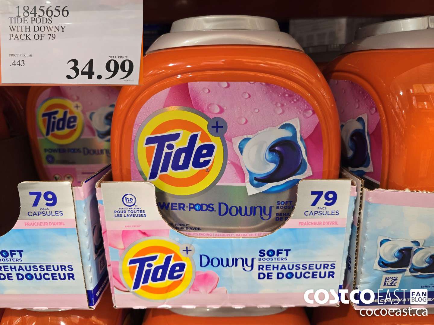 1845656 TIDE PODS WITH DOWNY PACK OF 79 $34.99
