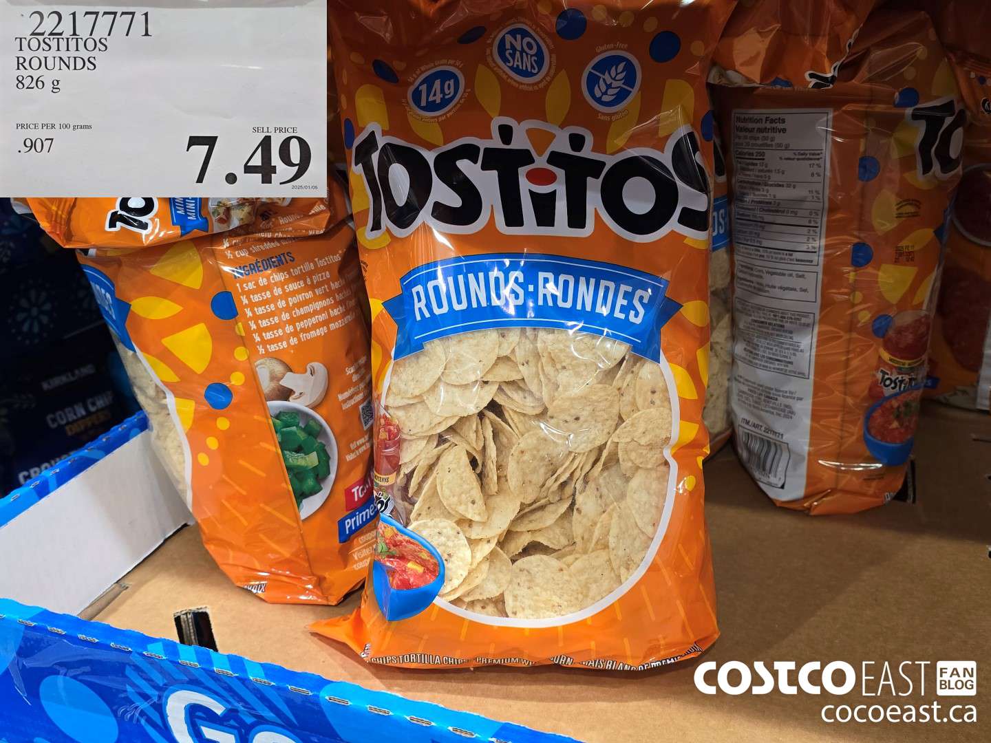 2217771 TOSTITOS ROUNDS 826 g $7.49