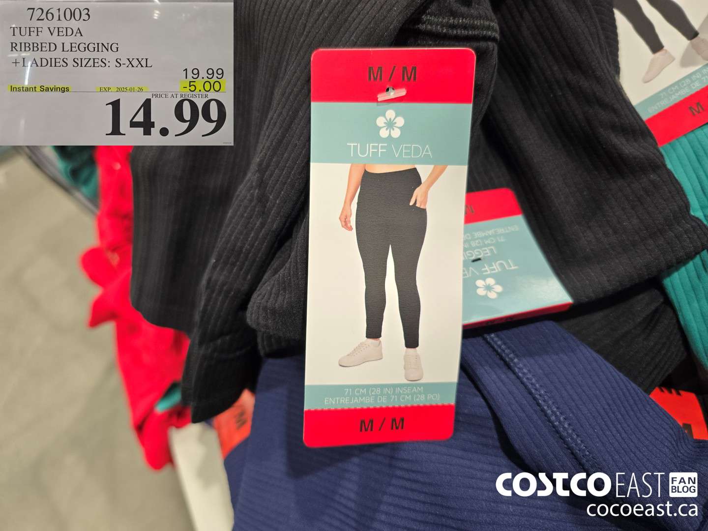 7261003 TUFF VEDA RIBBED LEGGING + LADIES SIZES: S-XXL ($5.00 INSTANT SAVINGS EXPIRES ON 2025-01-26) $14.99