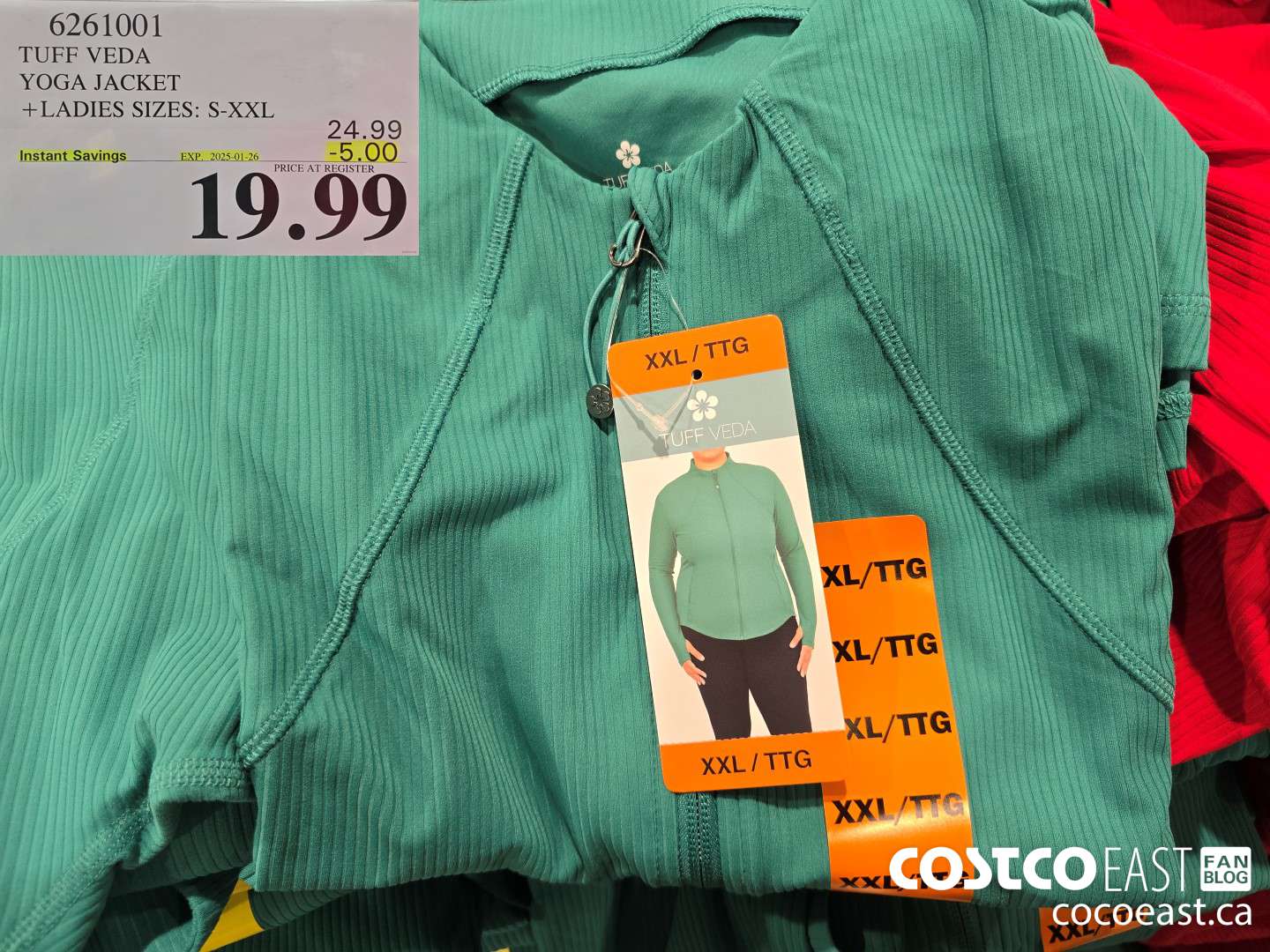 6261001 TUFF VEDA YOGA JACKET + LADIES SIZES: S-XXL ($5.00 INSTANT SAVINGS EXPIRES ON 2025-01-26) $19.99