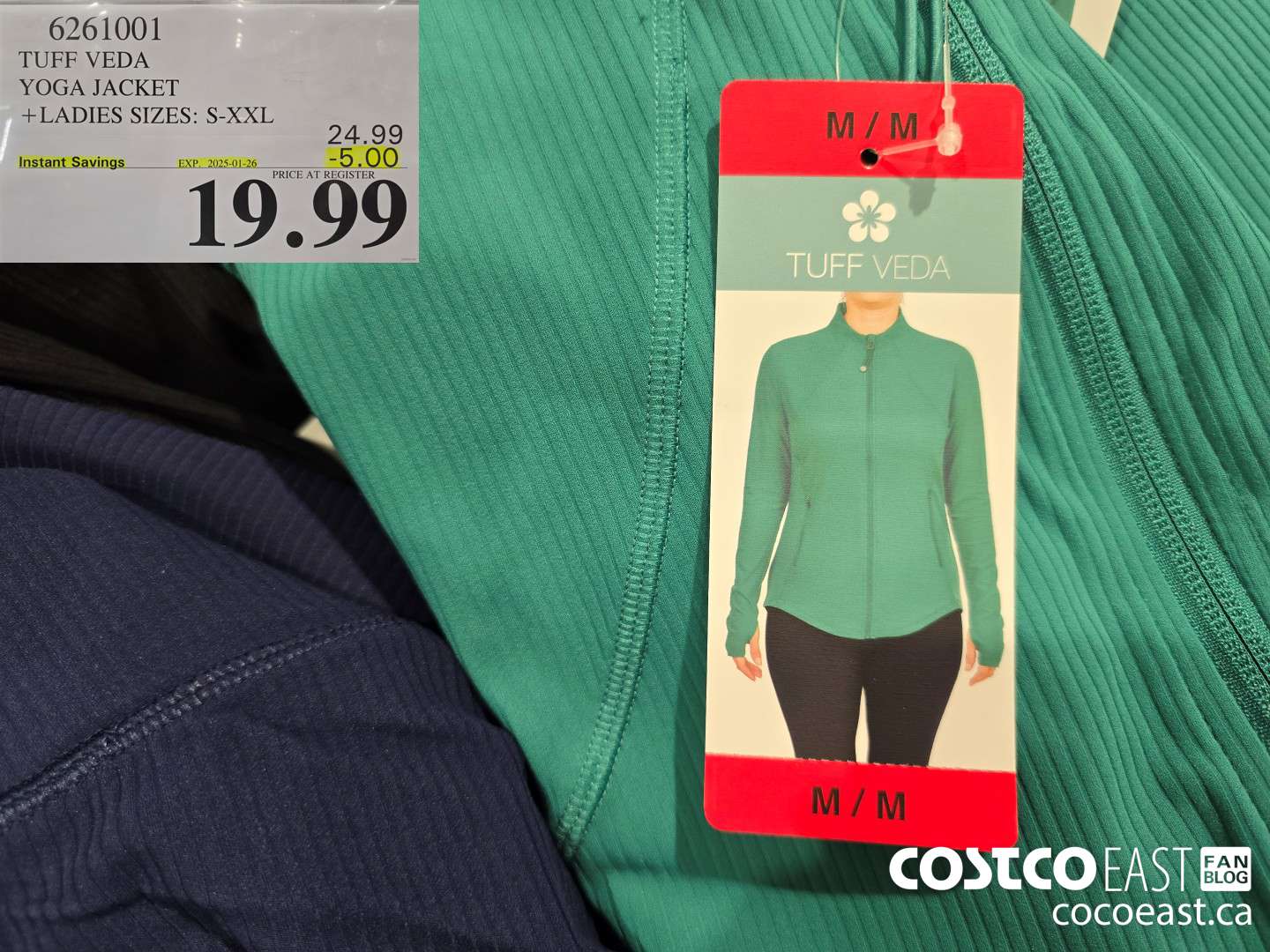 6261001 TUFF VEDA YOGA JACKET + LADIES SIZES: S-XXL ($5.00 INSTANT SAVINGS EXPIRES ON 2025-01-26) $19.99