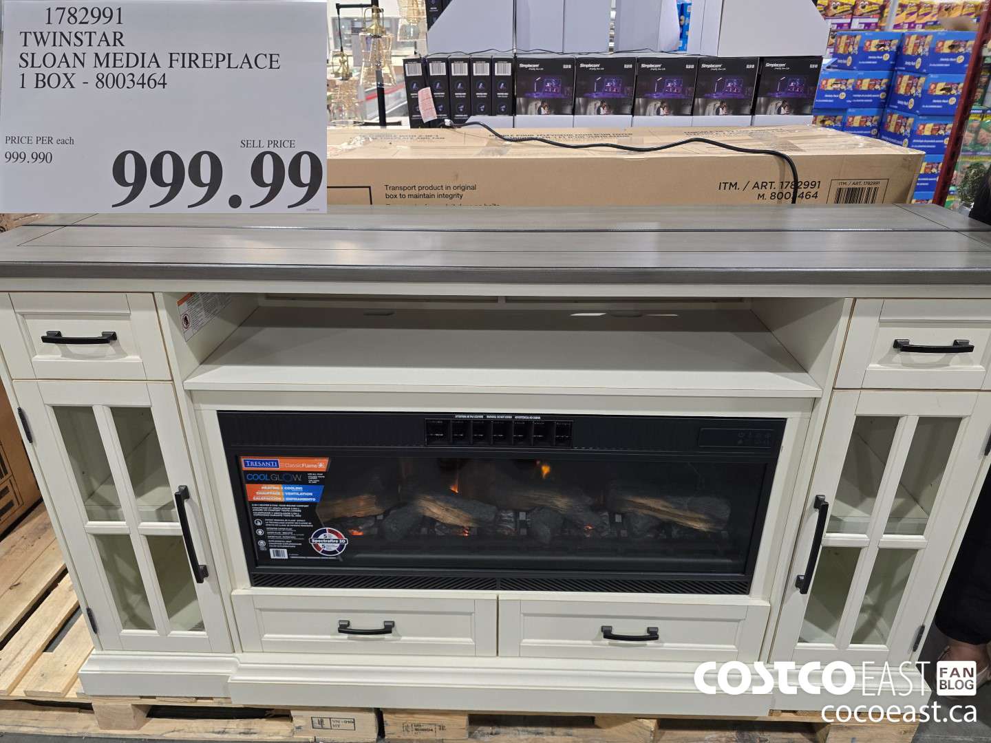 1782991 TWINSTAR SLOAN MEDIA FIREPLACE 1 BOX - 8003464 $999.99