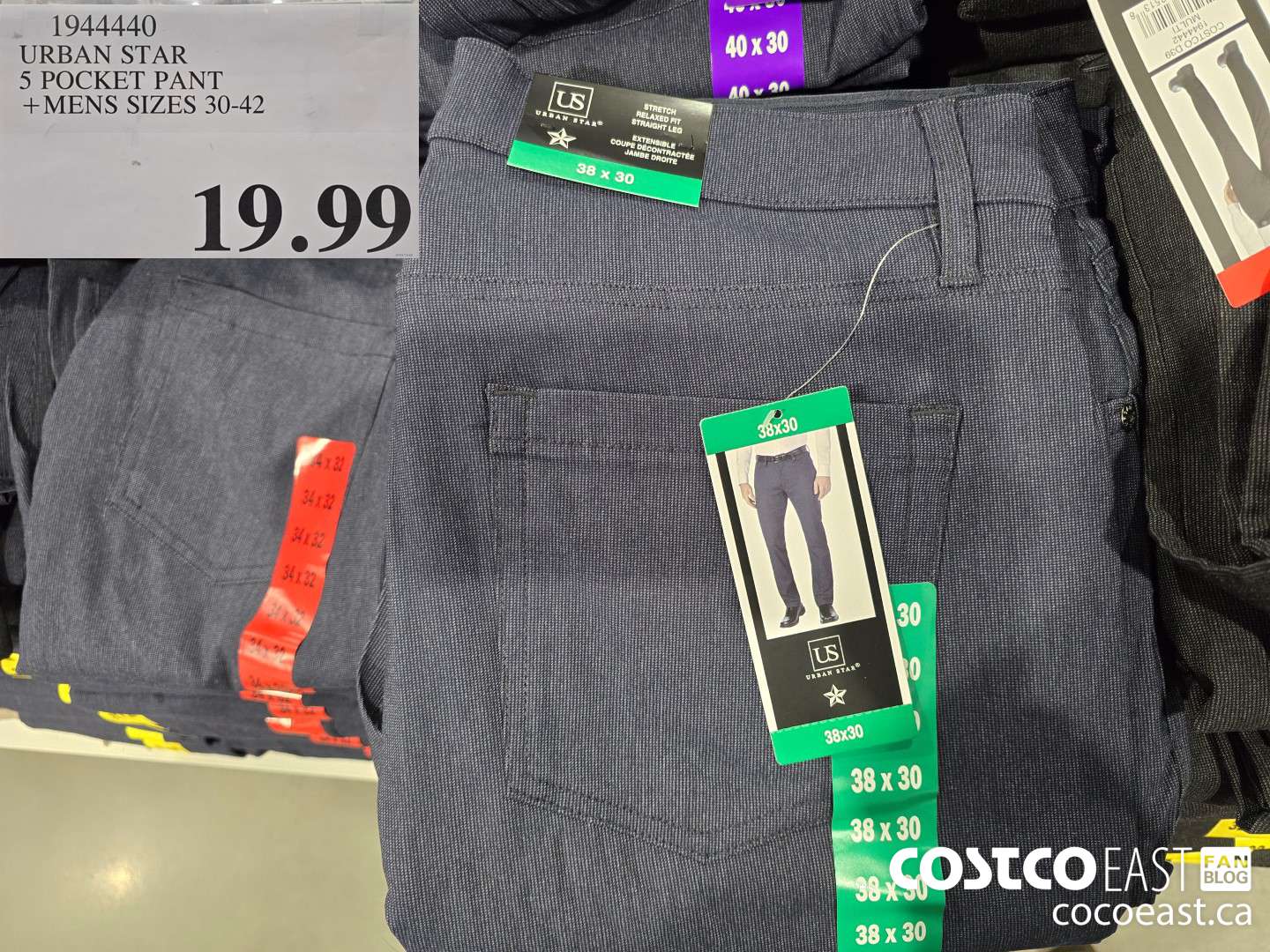 1944440 URBAN STAR 5 POCKET PANT +MENS SIZES 30-42 $19.99