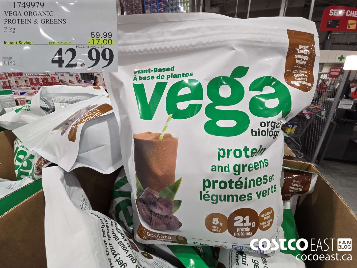 1749979 VEGA ORGANIC PROTEIN & GREENS 2 KG ($17.00 INSTANT SAVINGS EXPIRES ON 2025-02-16) $42.99